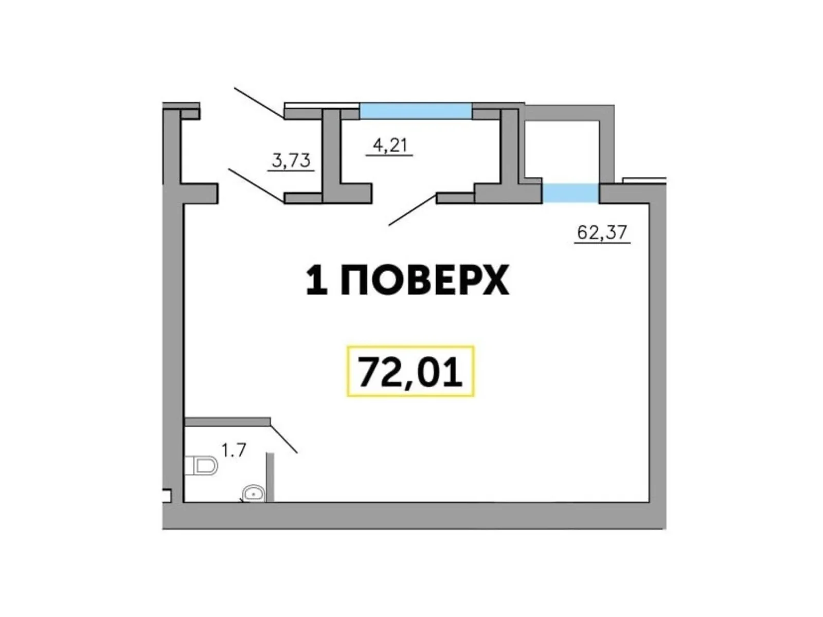 Продается офис 72.01 кв. м в бизнес-центре, цена: 43369 $