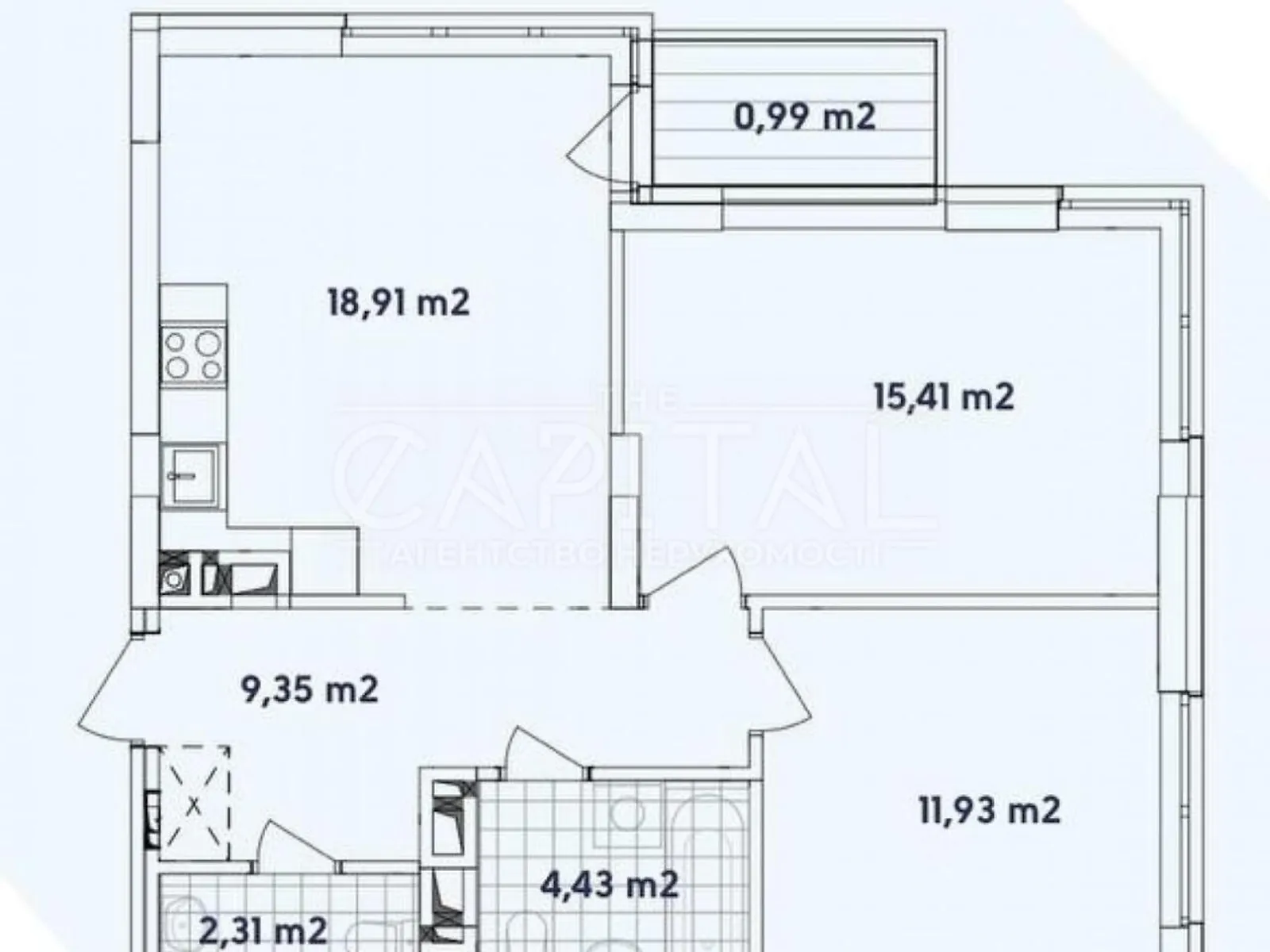 Продається 2-кімнатна квартира 63 кв. м у Києві, вул. Межова, 15/2 - фото 1