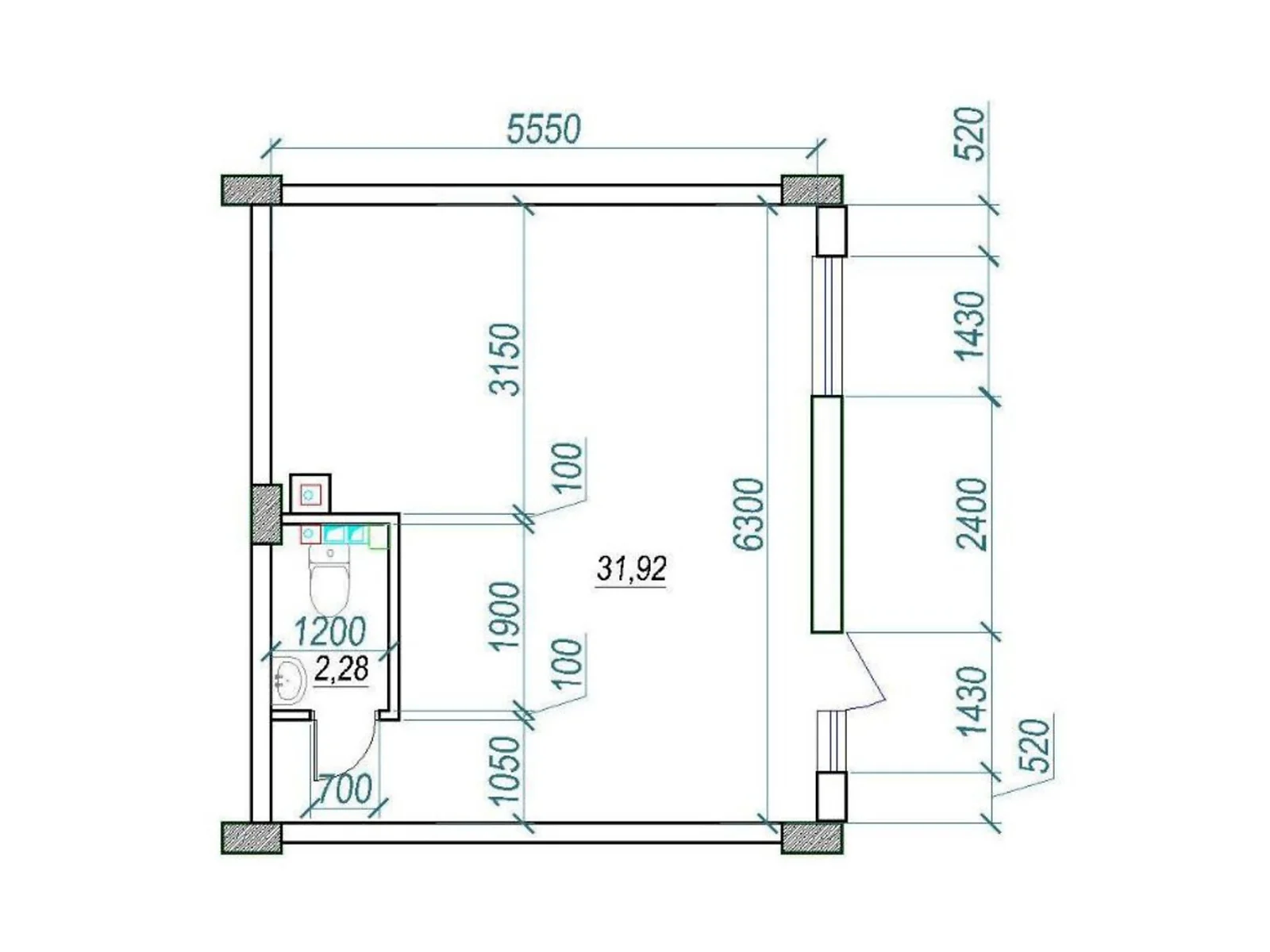 Продается офис 31.92 кв. м в бизнес-центре, цена: 26174 $