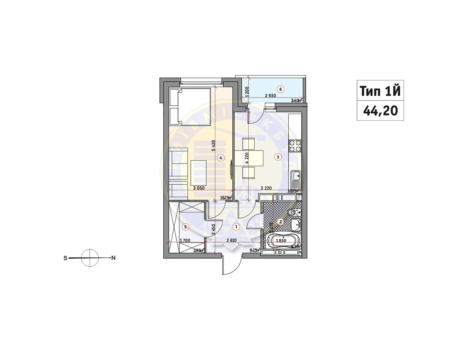 Продается 1-комнатная квартира 44.2 кв. м в Киеве, ул. Загоровская(Багговутовская), 1А - фото 1