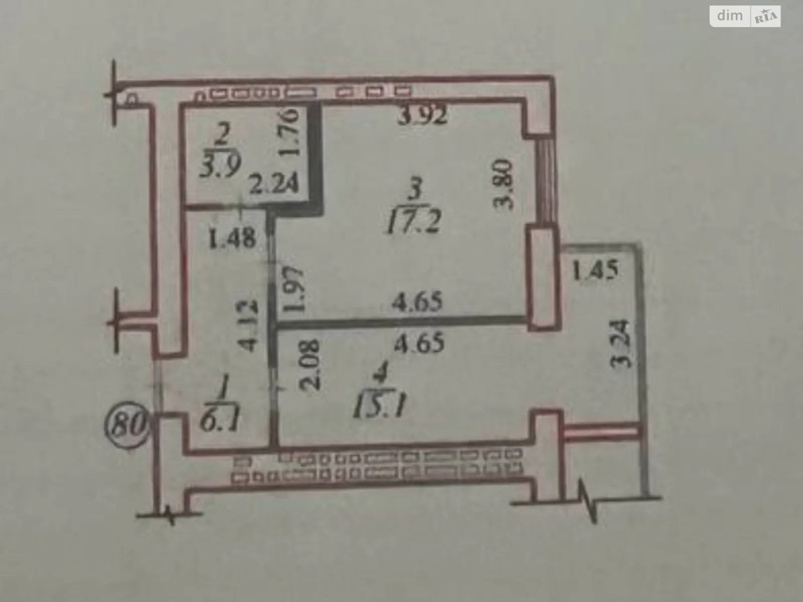 Продается 1-комнатная квартира 42.3 кв. м в Днепре, цена: 47000 $ - фото 1