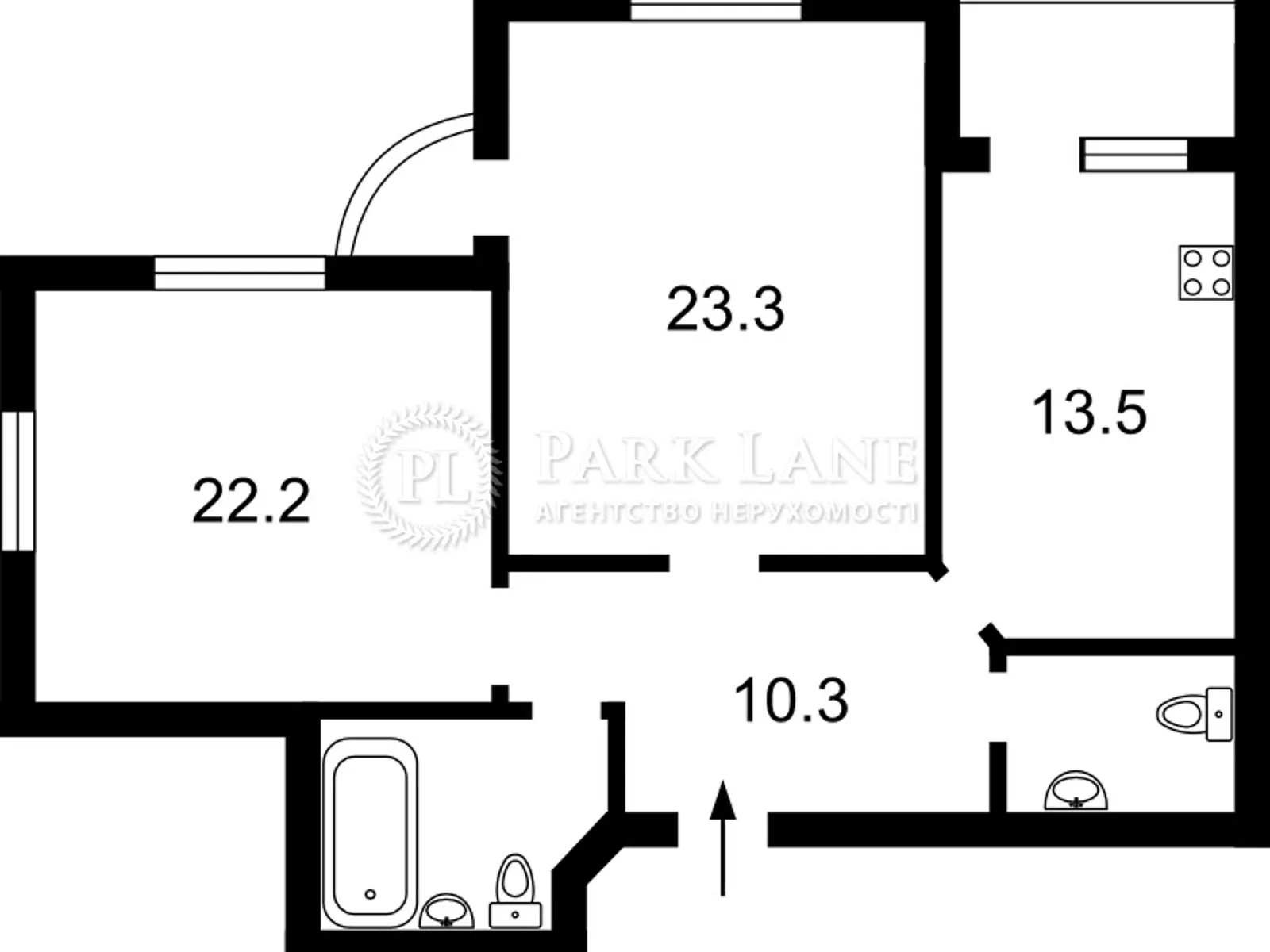 Продается 2-комнатная квартира 85 кв. м в Киеве, ул. Петра Чаадаева, 2В