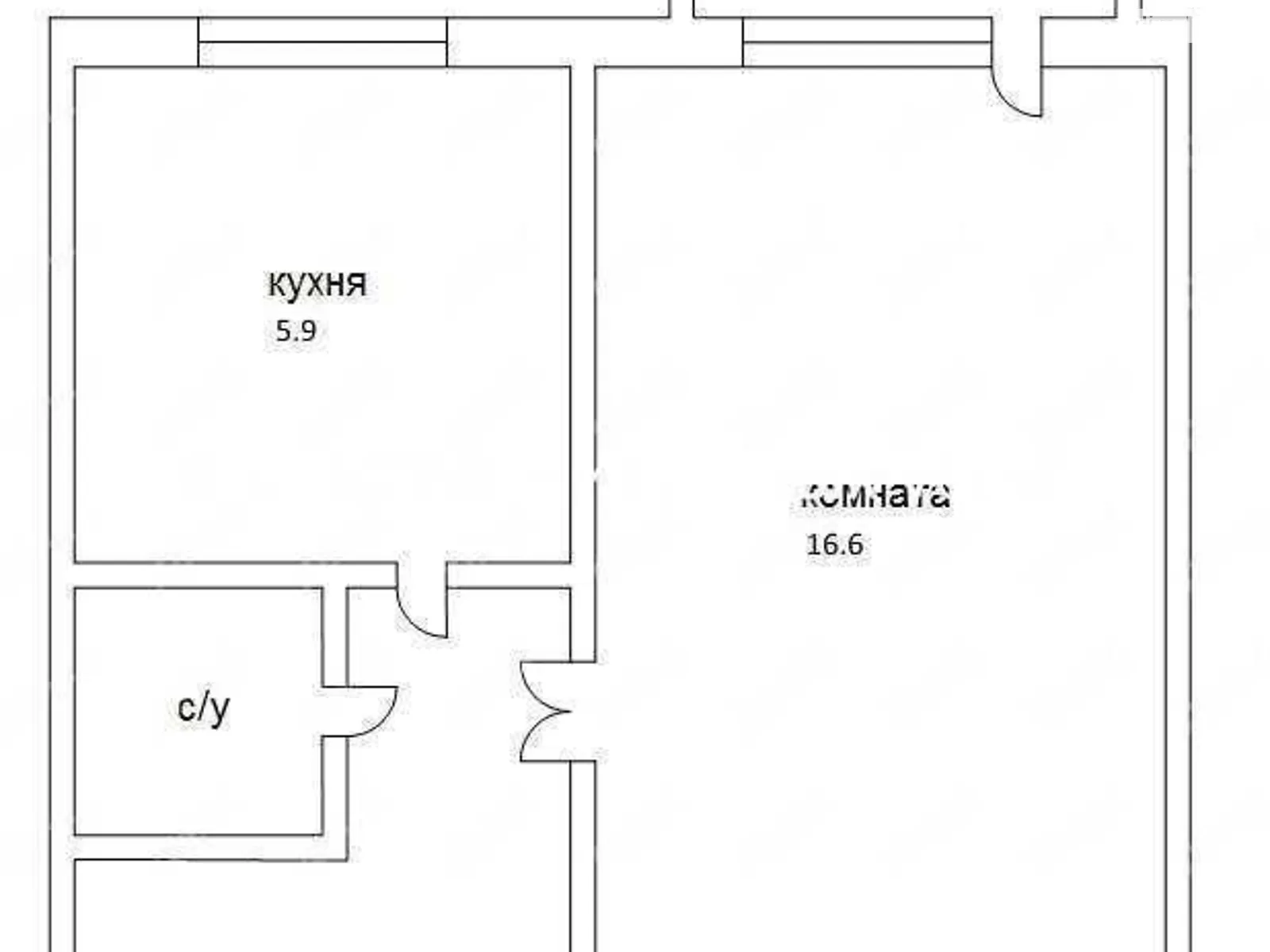 Продается 1-комнатная квартира 30 кв. м в Терешках, цена: 26000 $