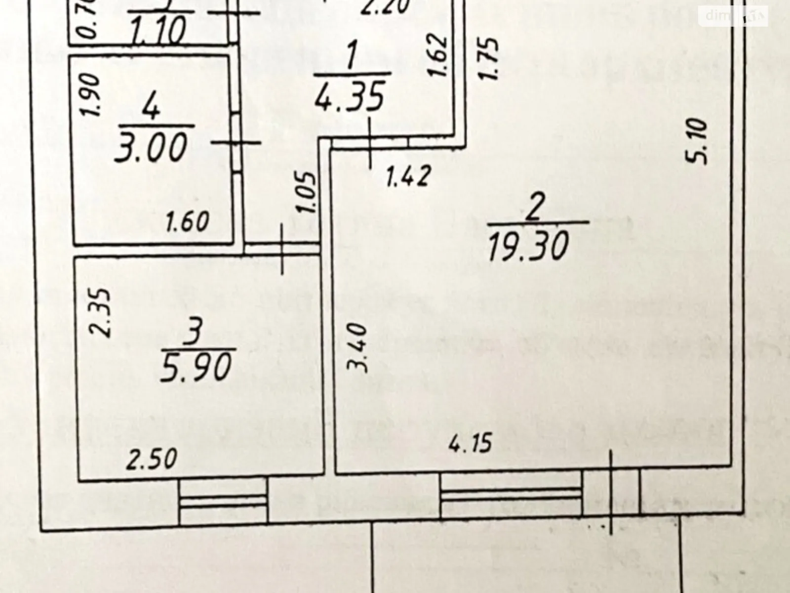 Продается 1-комнатная квартира 34 кв. м в Кропивницком, цена: 30000 $