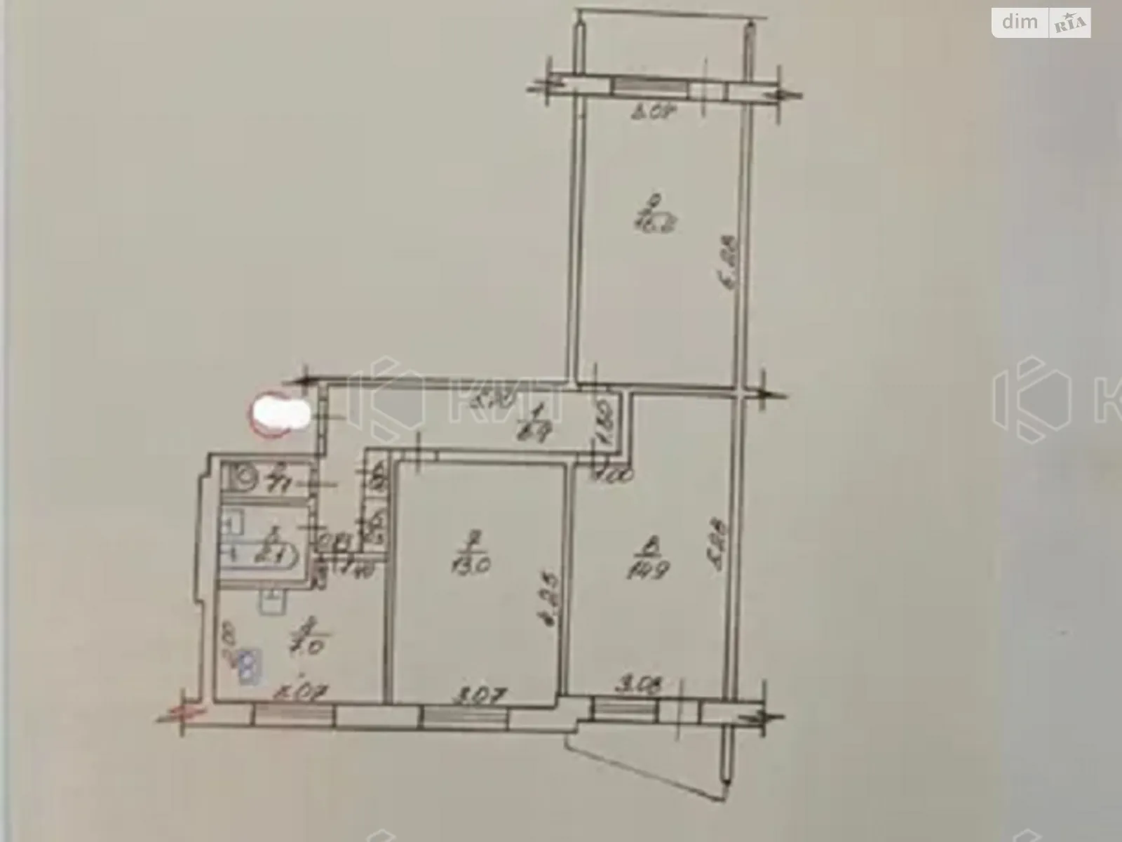 Продается 3-комнатная квартира 66 кв. м в Харькове, ул. Болгарская, 14