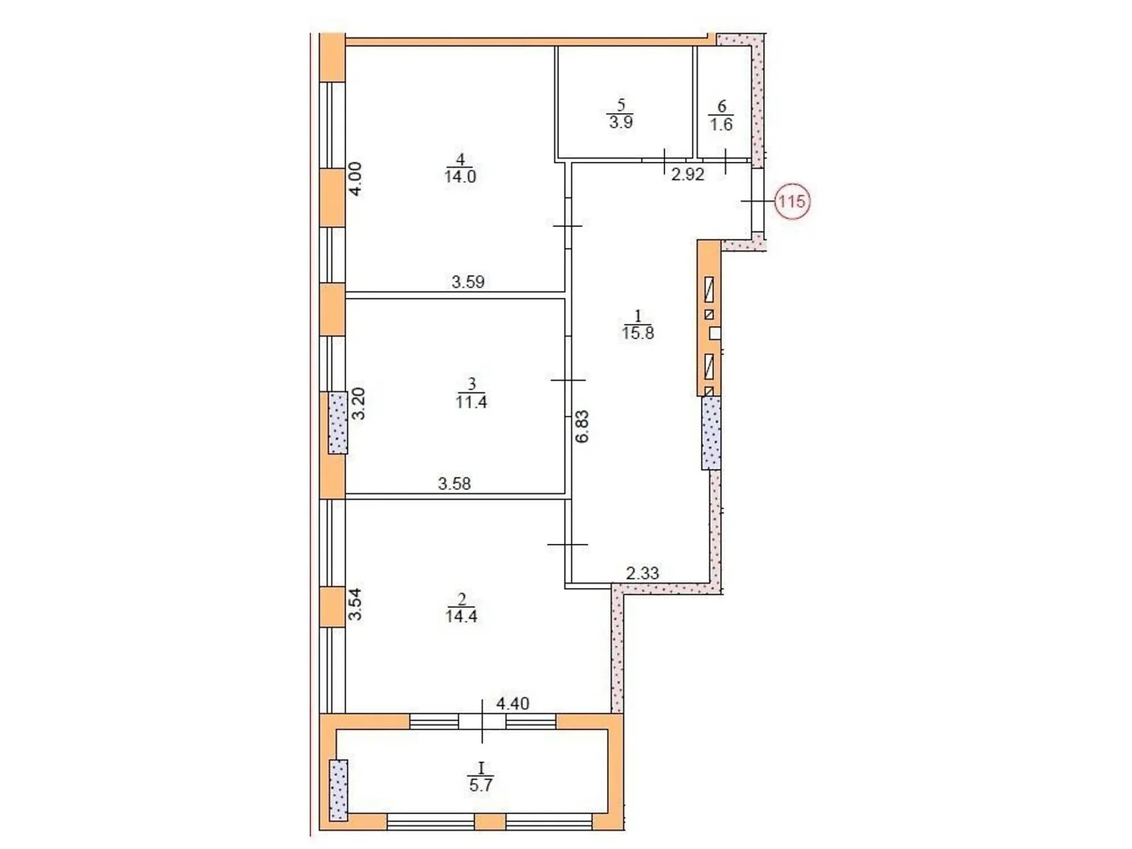 2-комнатная квартира 66.8 кв. м в Тернополе, ул. Шептицкого Андрея Митрополита - фото 1