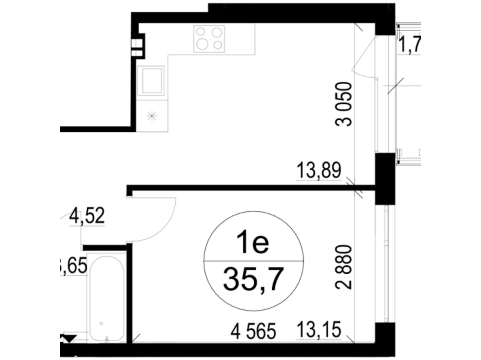 Продается 1-комнатная квартира 35.7 кв. м в Брюховичах, цена: 37485 $