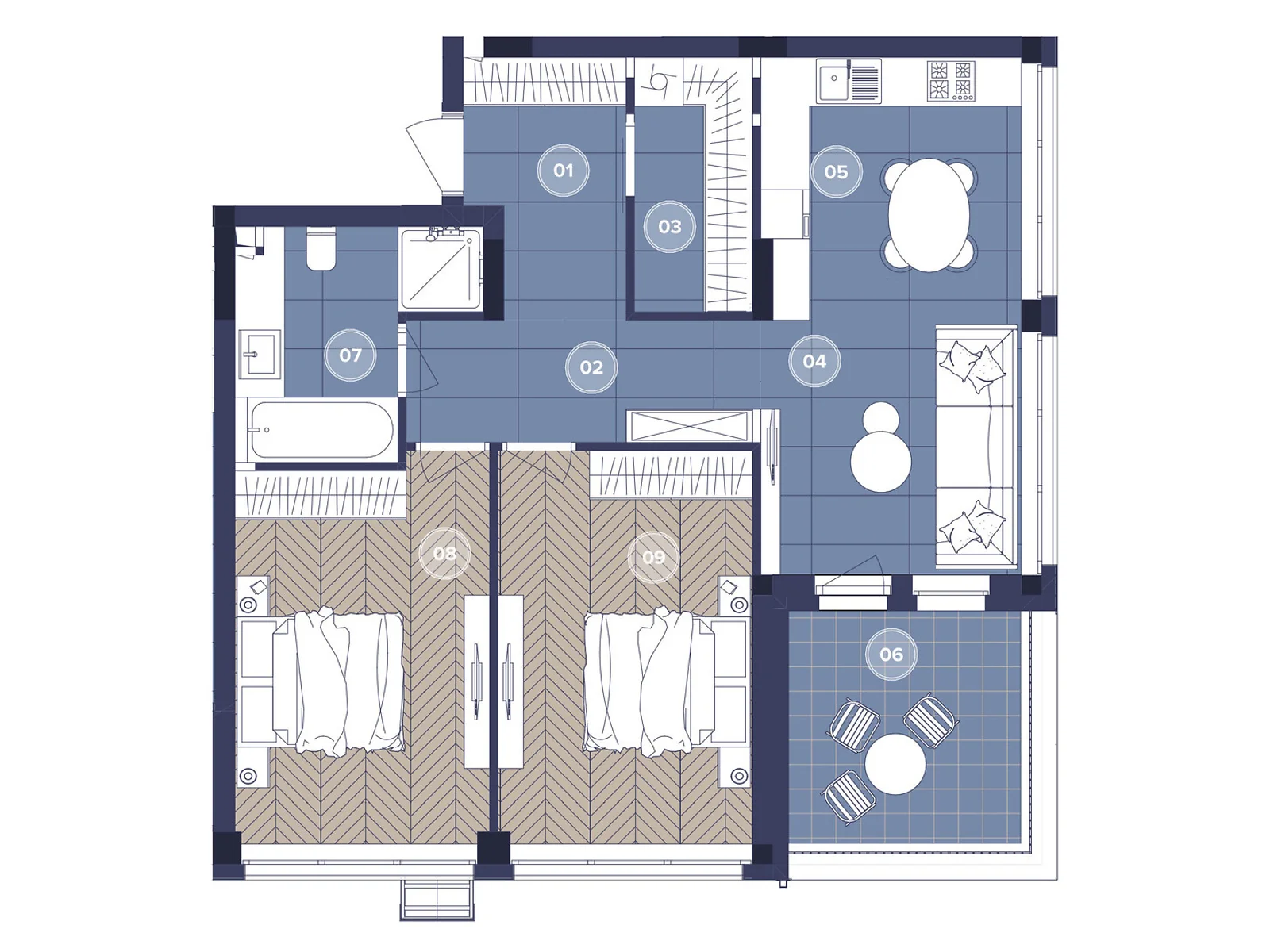 Продается 2-комнатная квартира 70.72 кв. м в Киеве, наб. Днепровская, 16А - фото 1