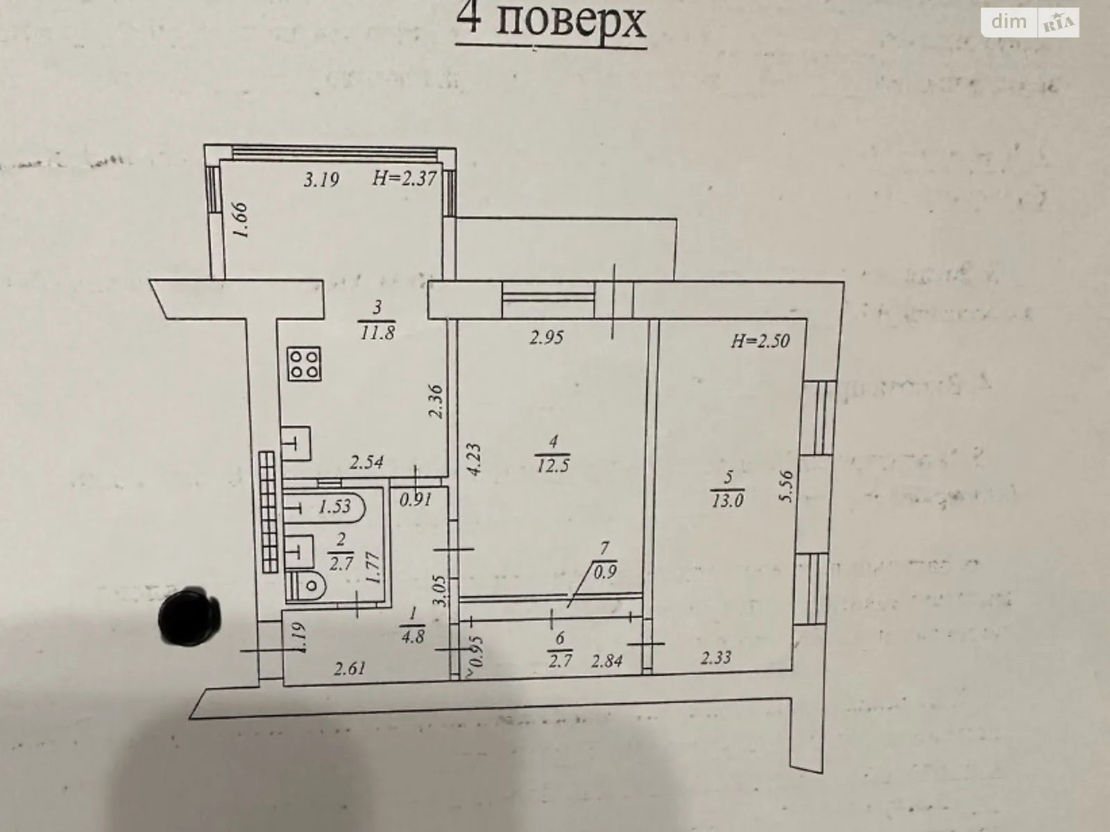 Продається 2-кімнатна квартира 49.3 кв. м у Одесі, вул. Комітетська