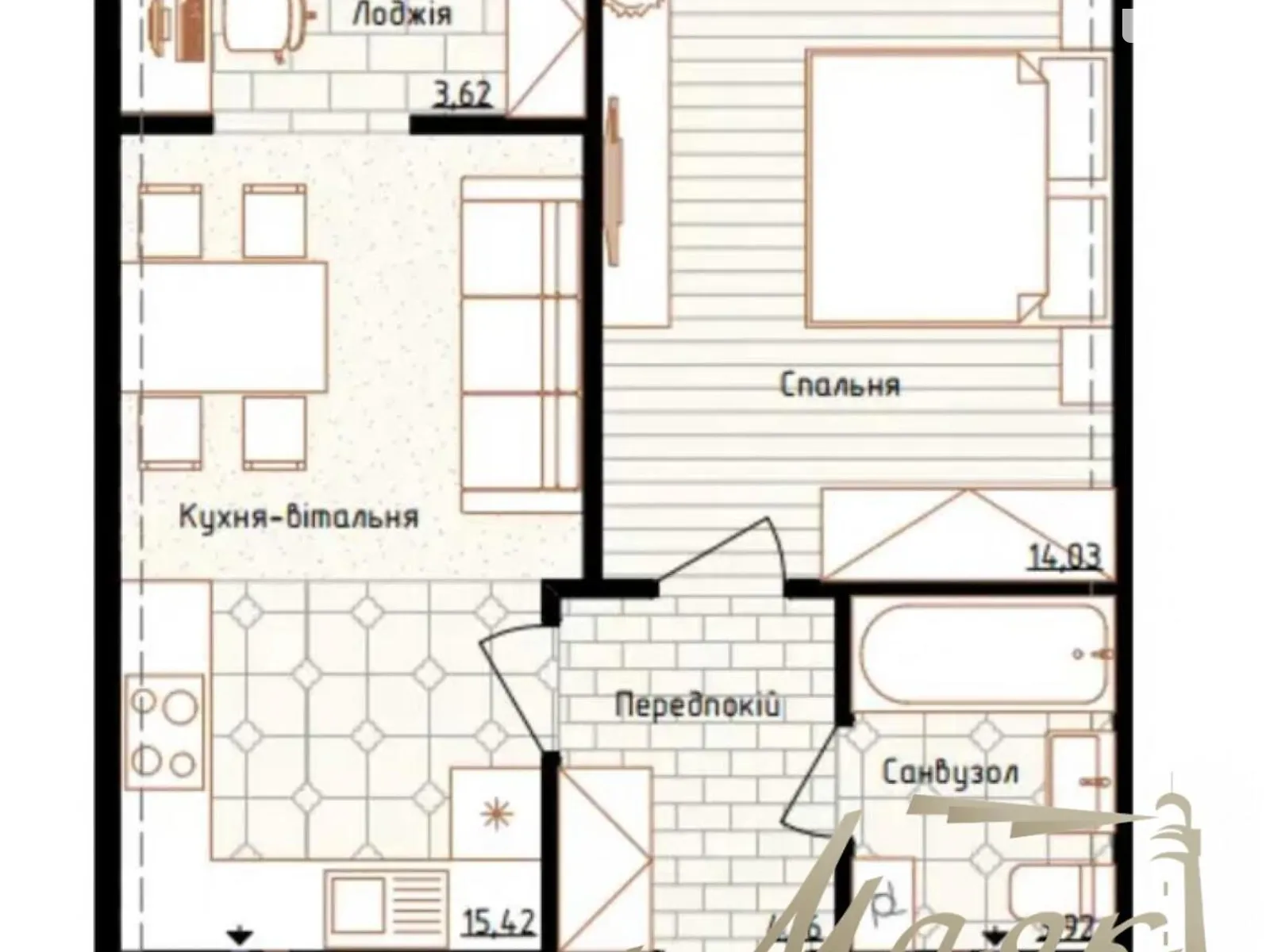 Продается 1-комнатная квартира 41 кв. м в Киеве, ул. Михаила Максимовича, 28Е