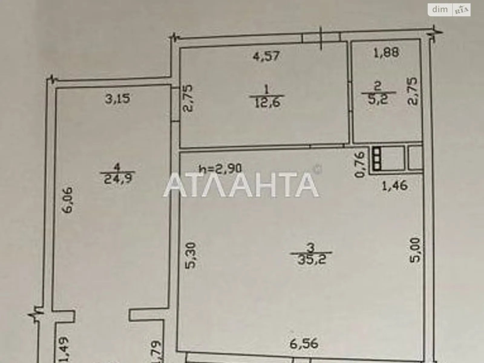 Продається 2-кімнатна квартира 78 кв. м у Одесі, вул. Новоберегова, 12А