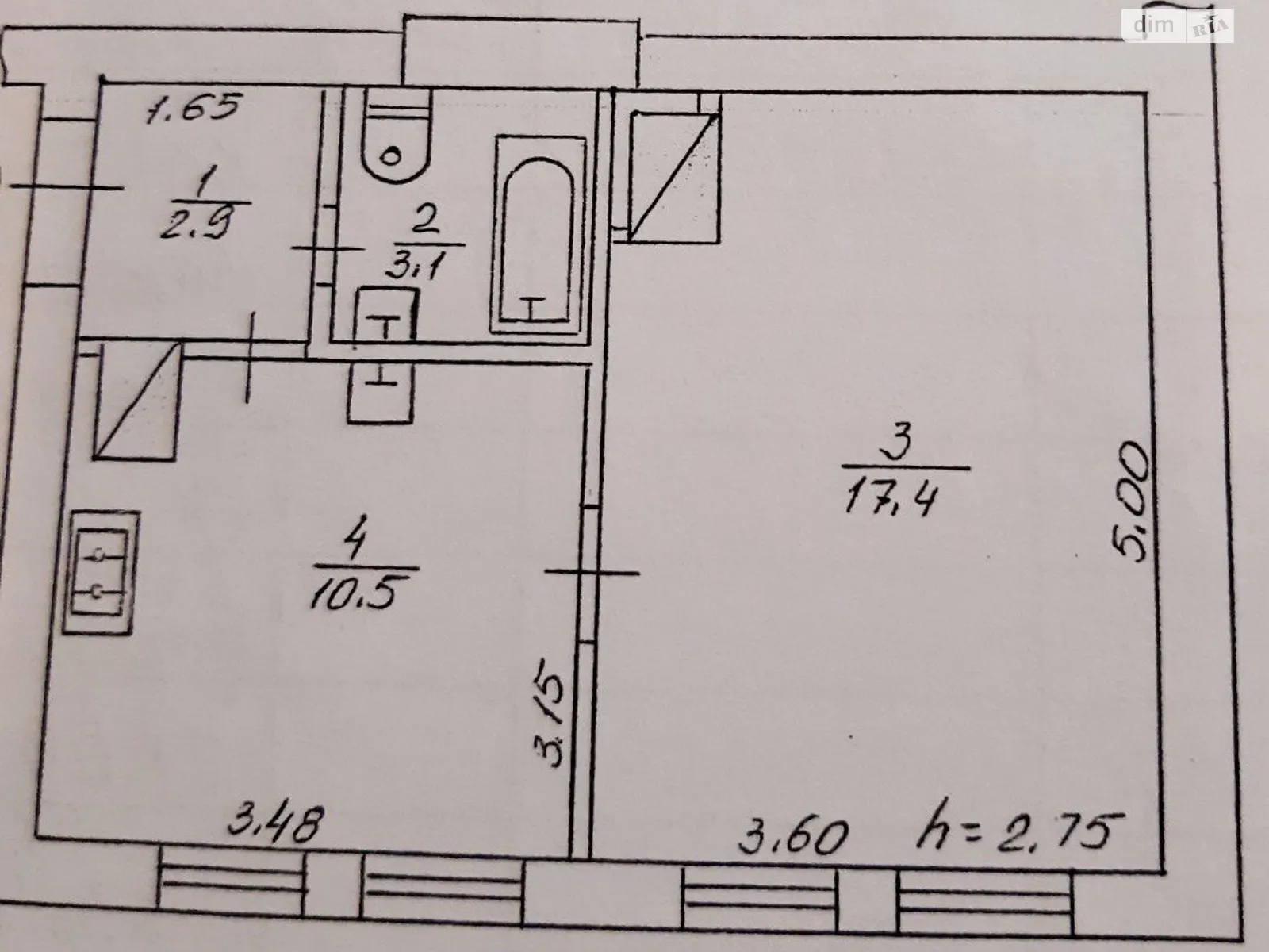 1-комнатная квартира 33.9 кв. м в Луцке, цена: 22000 $ - фото 1