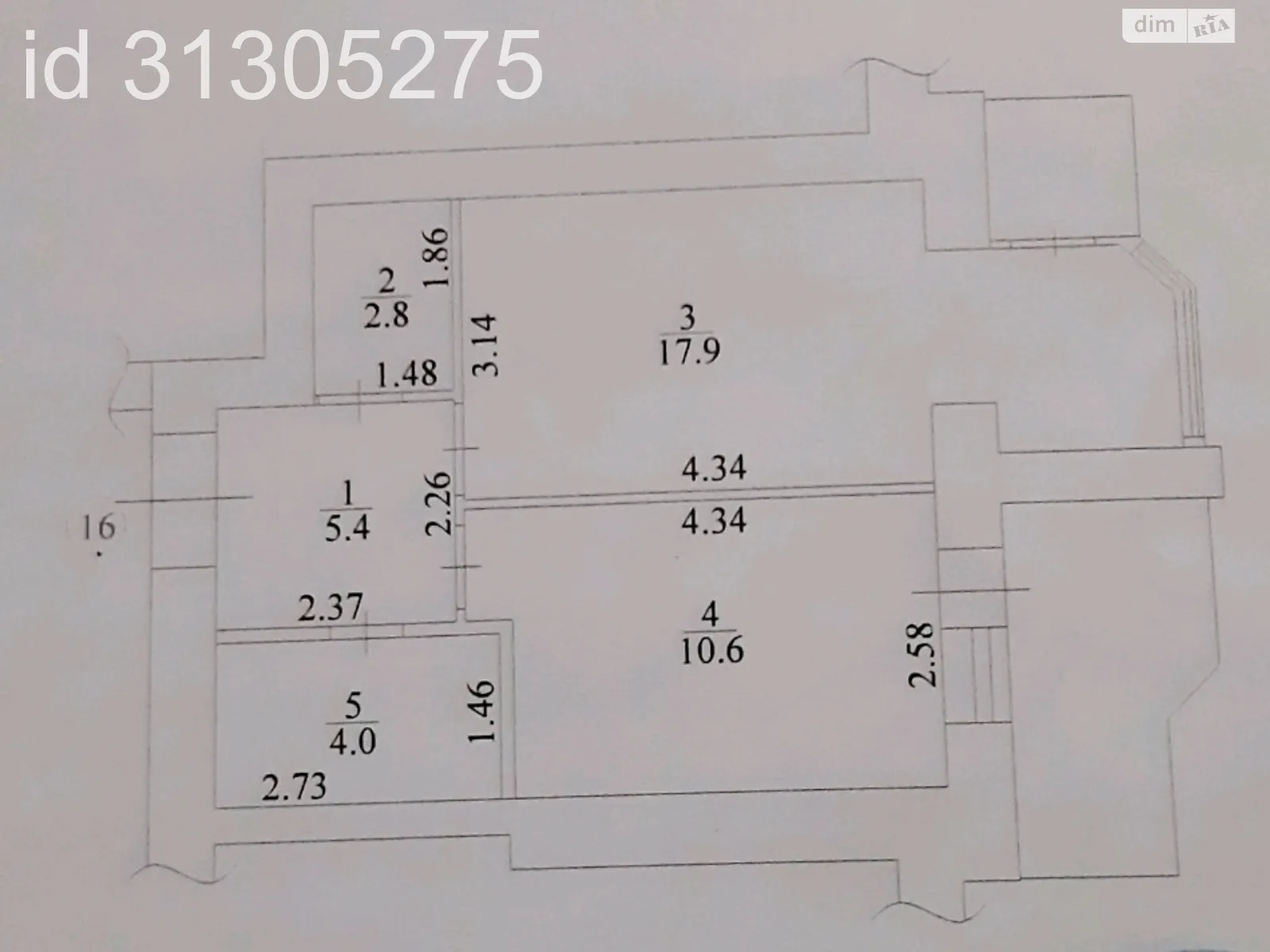 Продається 1-кімнатна квартира 43 кв. м у Гостомелі, цена: 46000 $ - фото 1