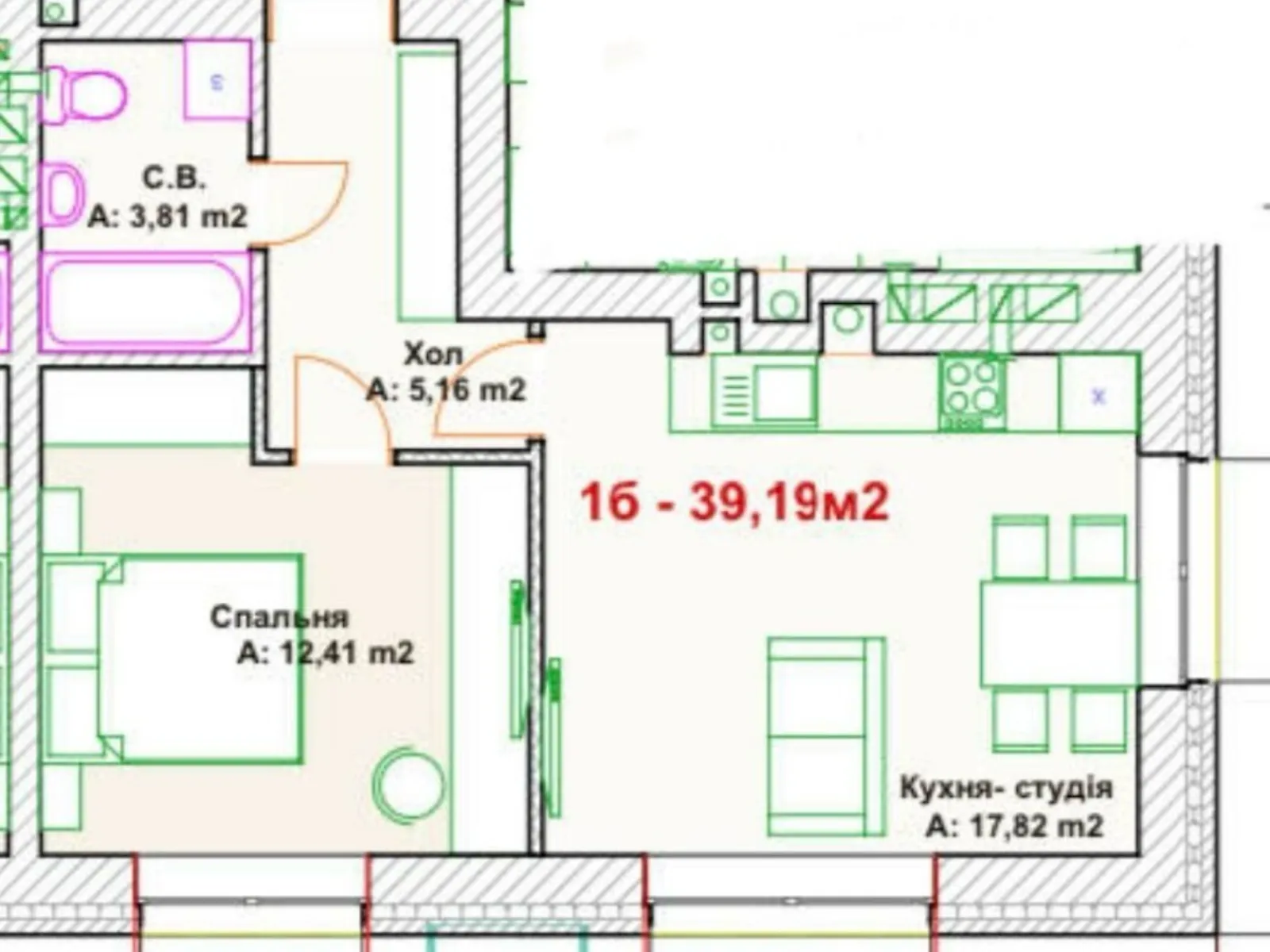 Продається 1-кімнатна квартира 39 кв. м у Ірпені, вул. Троїцька, 15