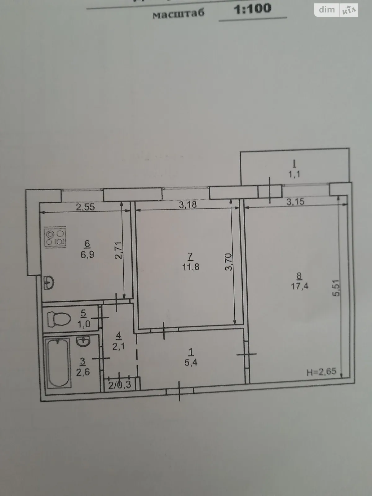 Продається 2-кімнатна квартира 49 кв. м у Кривому Розі, вул. Покровська(Подбєльського), 43