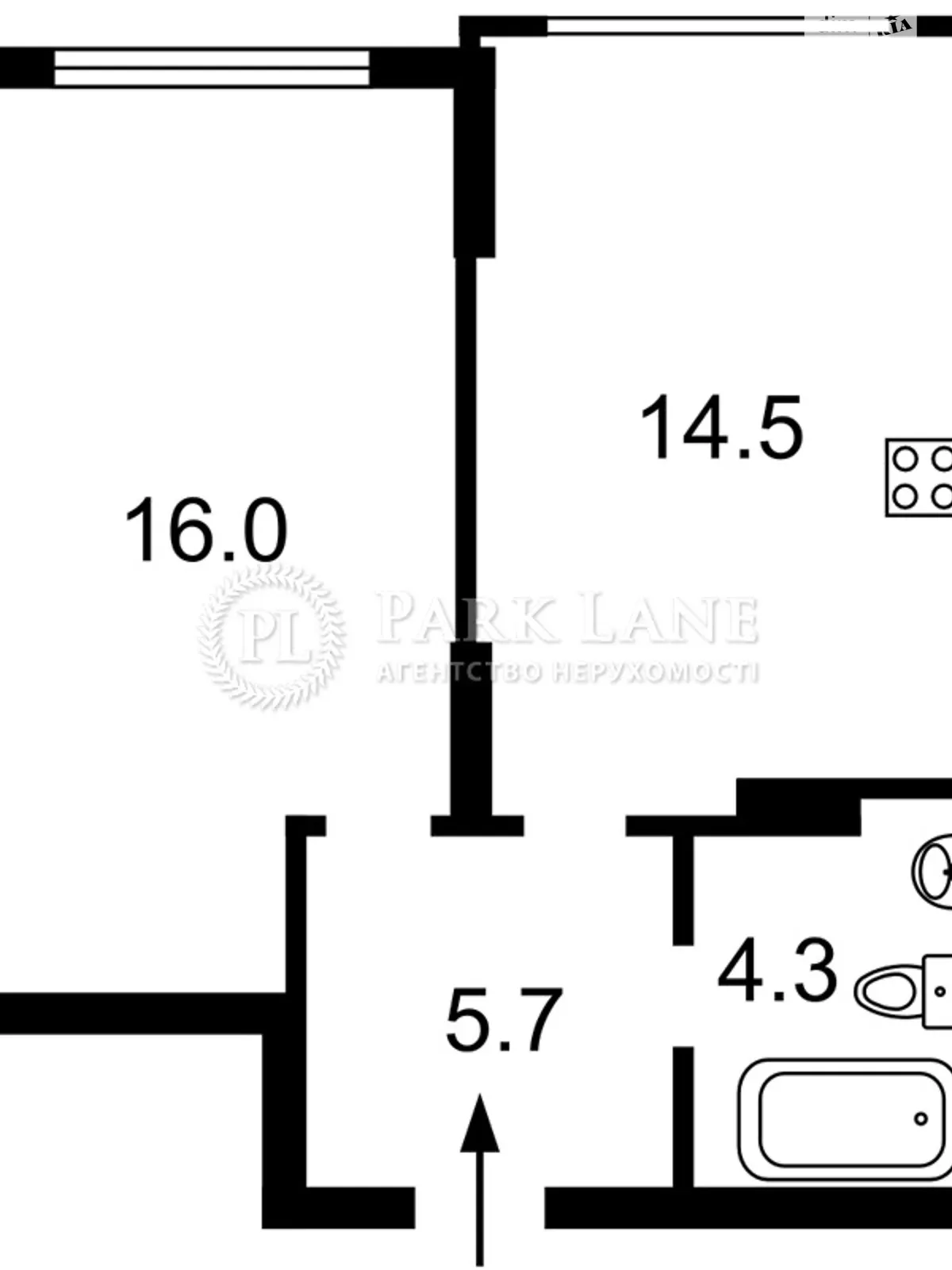 Продается 1-комнатная квартира 40 кв. м в Киеве, ул. Драгоманова, 10