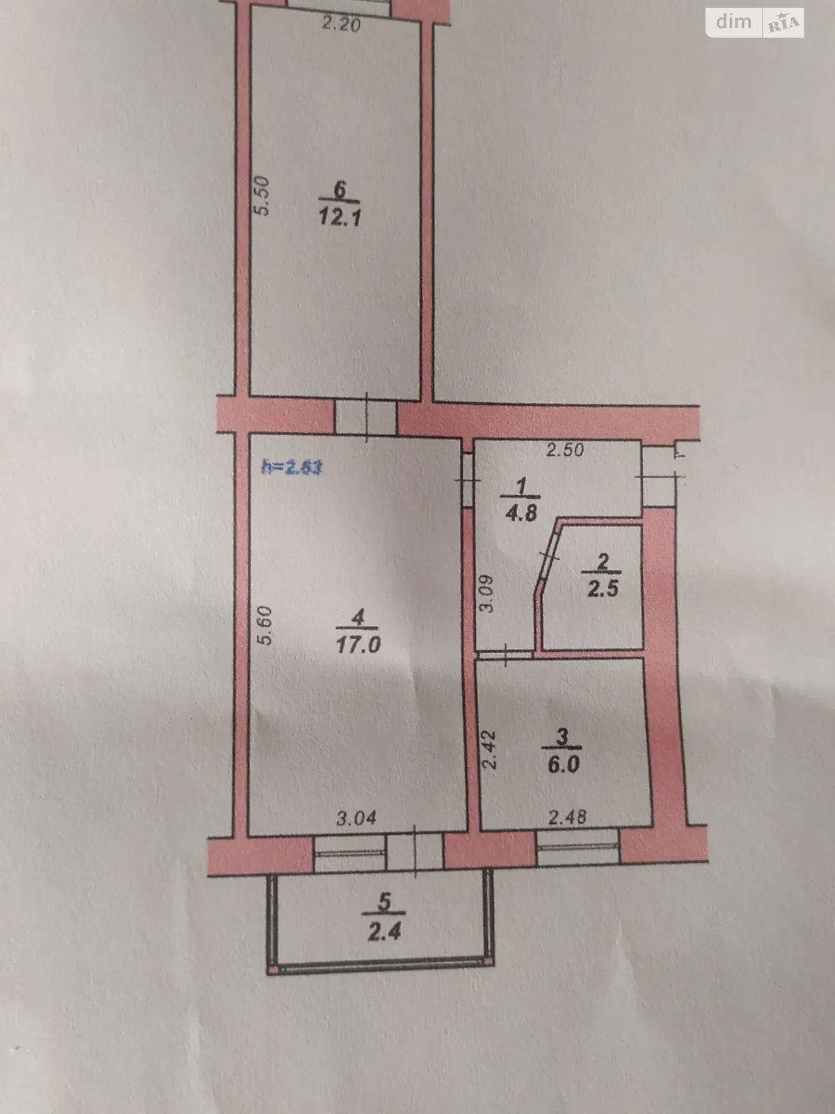 Продается 2-комнатная квартира 44 кв. м в Хмельницком, ул. Шевченко, 103