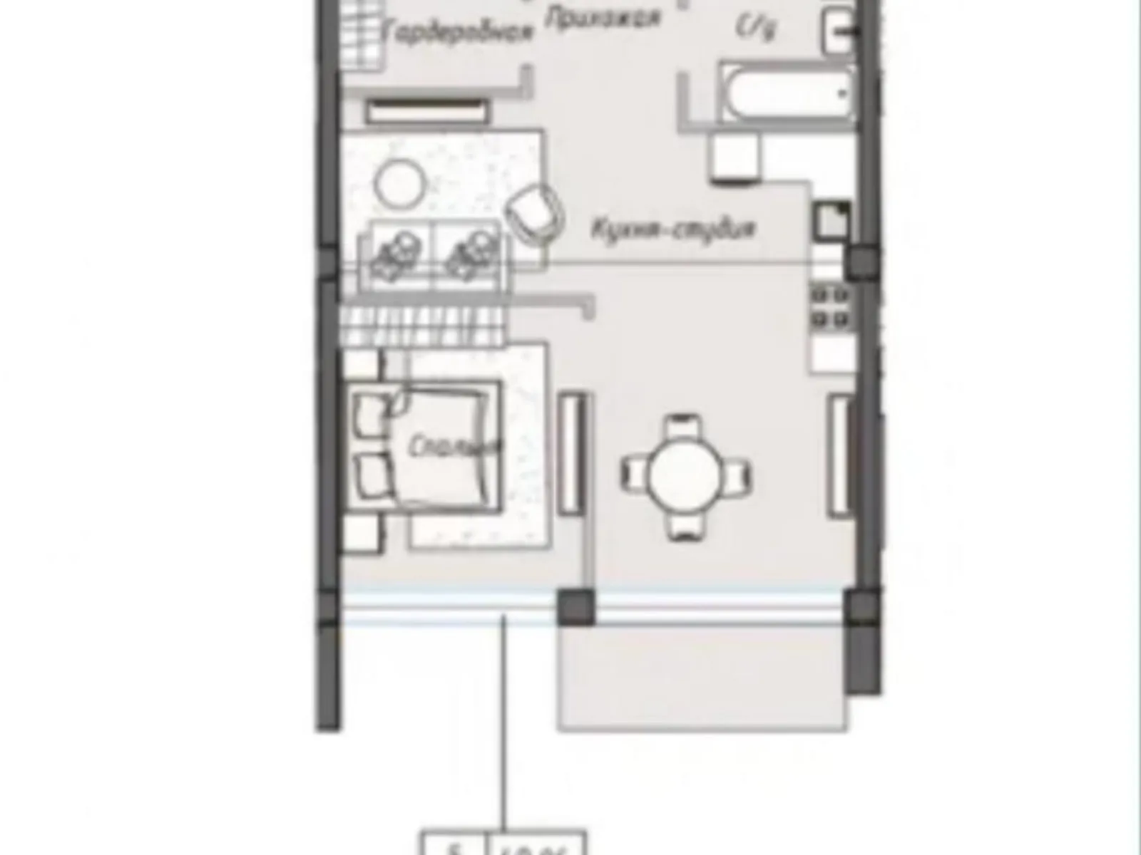 Продается 2-комнатная квартира 51 кв. м в Одессе, ул. Приморская, 47Е