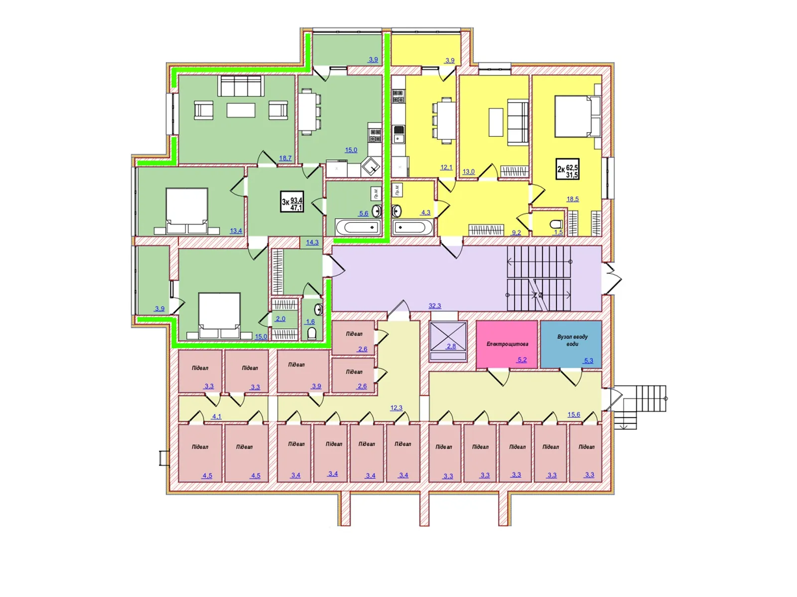 Продается 3-комнатная квартира 93.4 кв. м в Ровно, цена: 84060 $