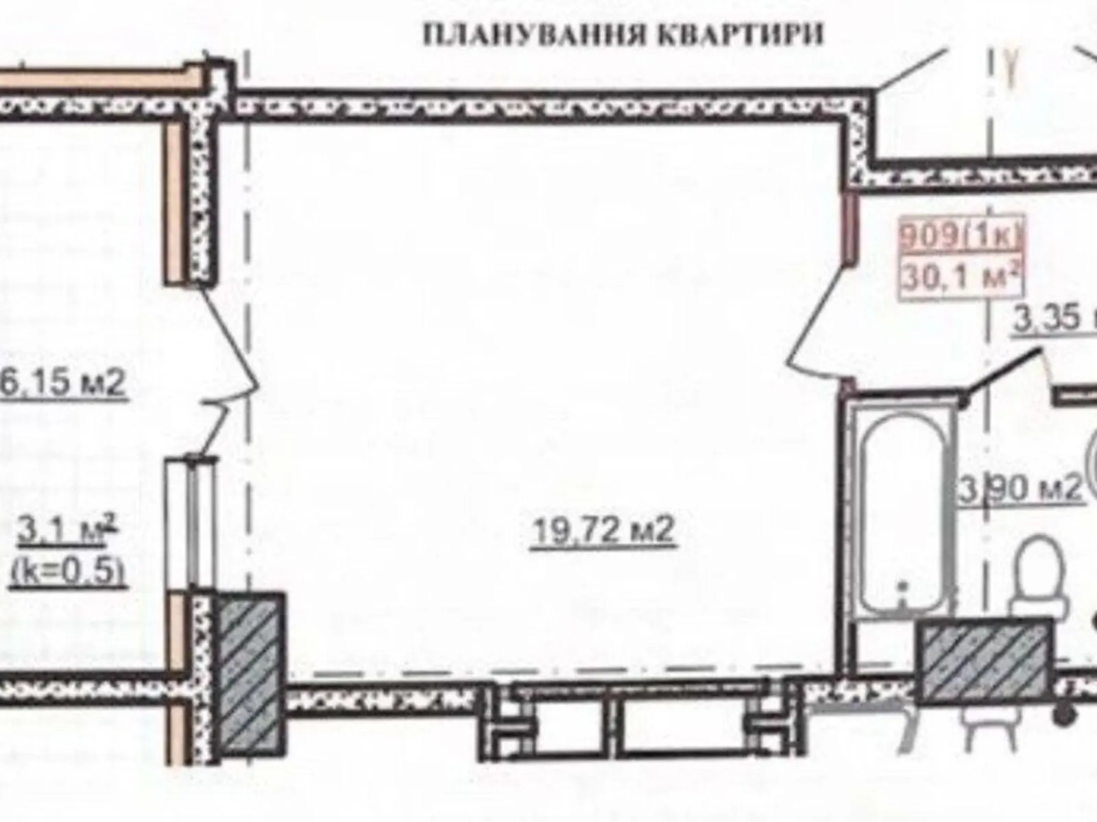 Продается 1-комнатная квартира 33 кв. м в Днепре, цена: 21000 $