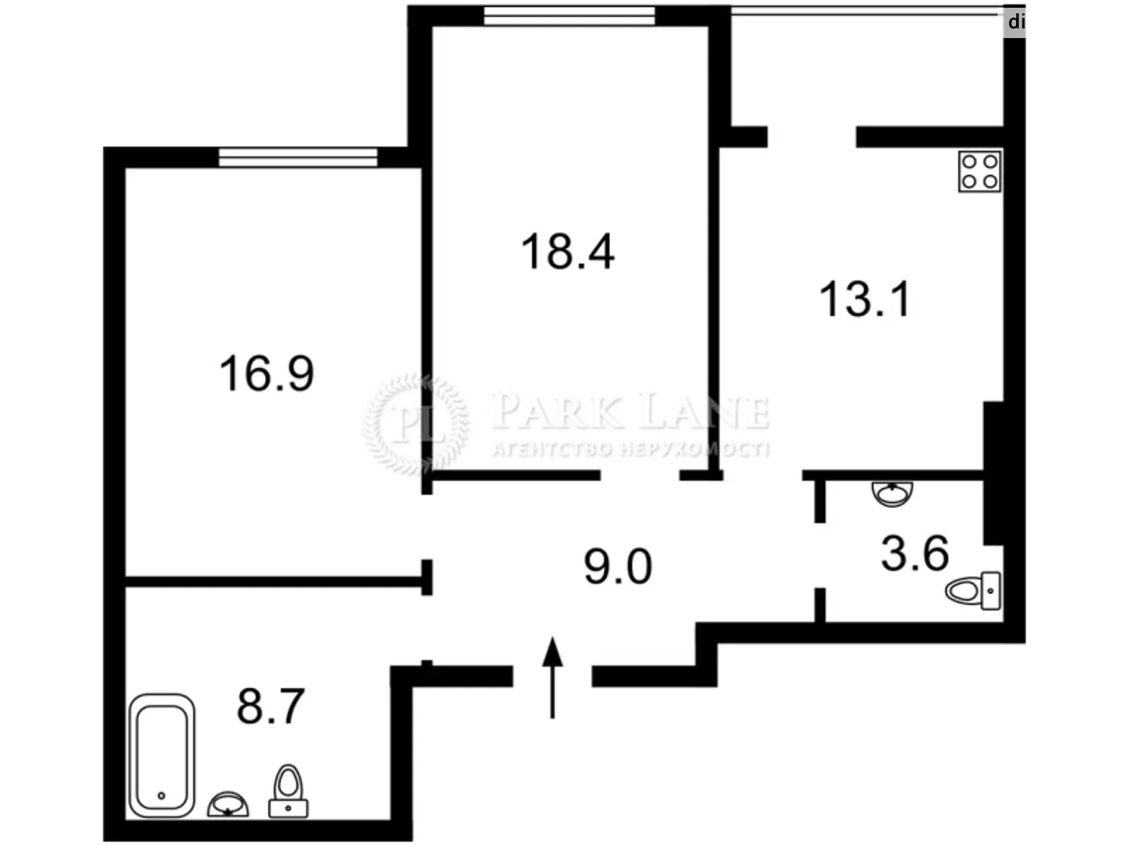 Продается 2-комнатная квартира 71.6 кв. м в Киеве, ул. Лобановского, 144