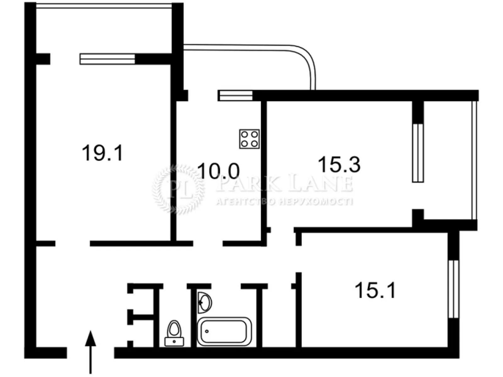 Продается 3-комнатная квартира 100 кв. м в Киеве, бул. Дарницкий, 3