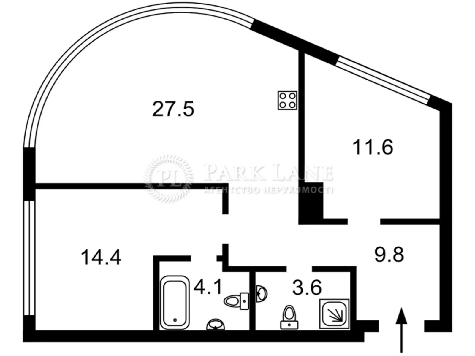 Продается 2-комнатная квартира 70.9 кв. м в Киеве, пер. Ужгородский, 4/1 - фото 1