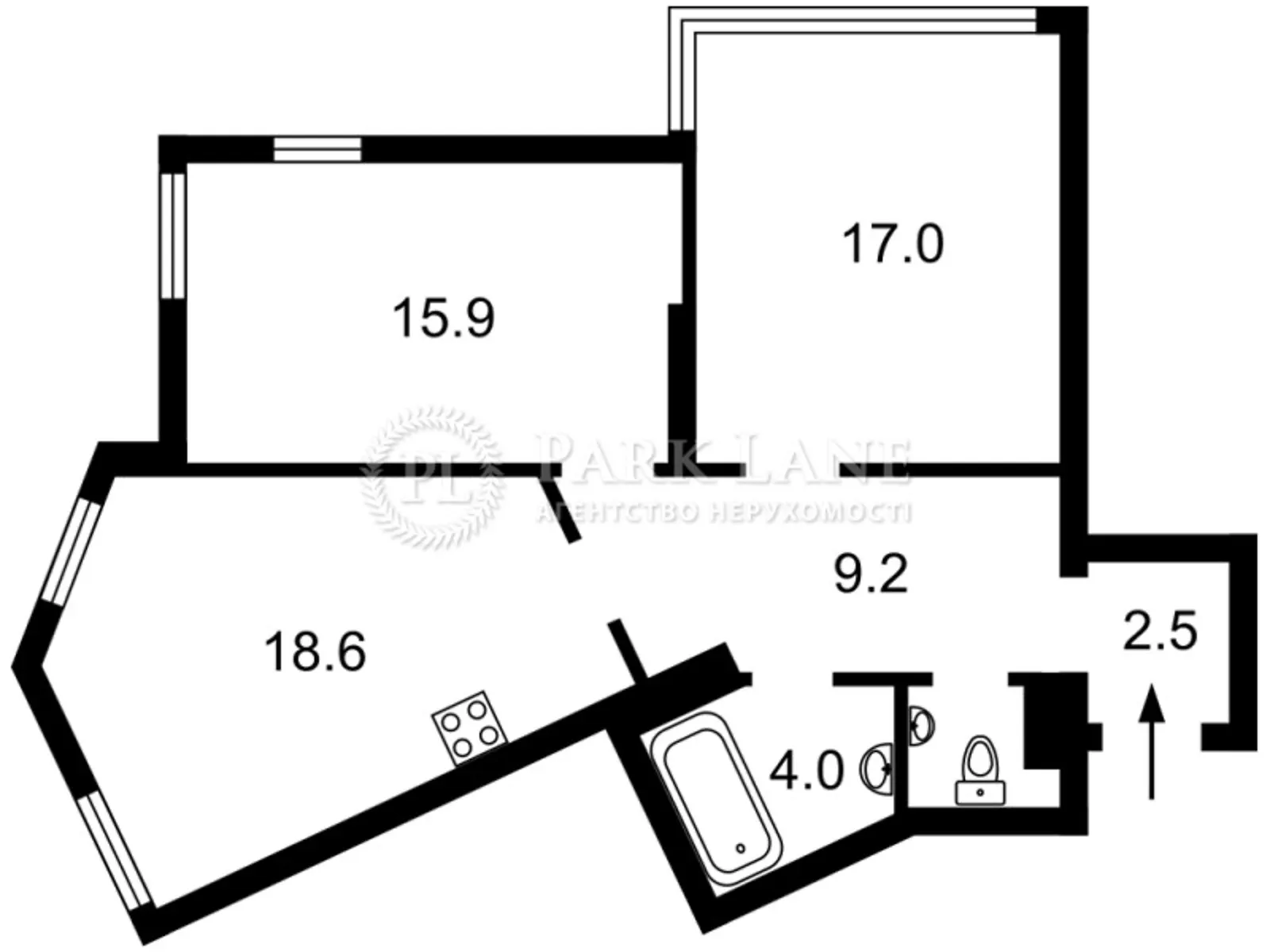 Продається 2-кімнатна квартира 69.8 кв. м у Києві, вул. Дегтярівська - фото 1