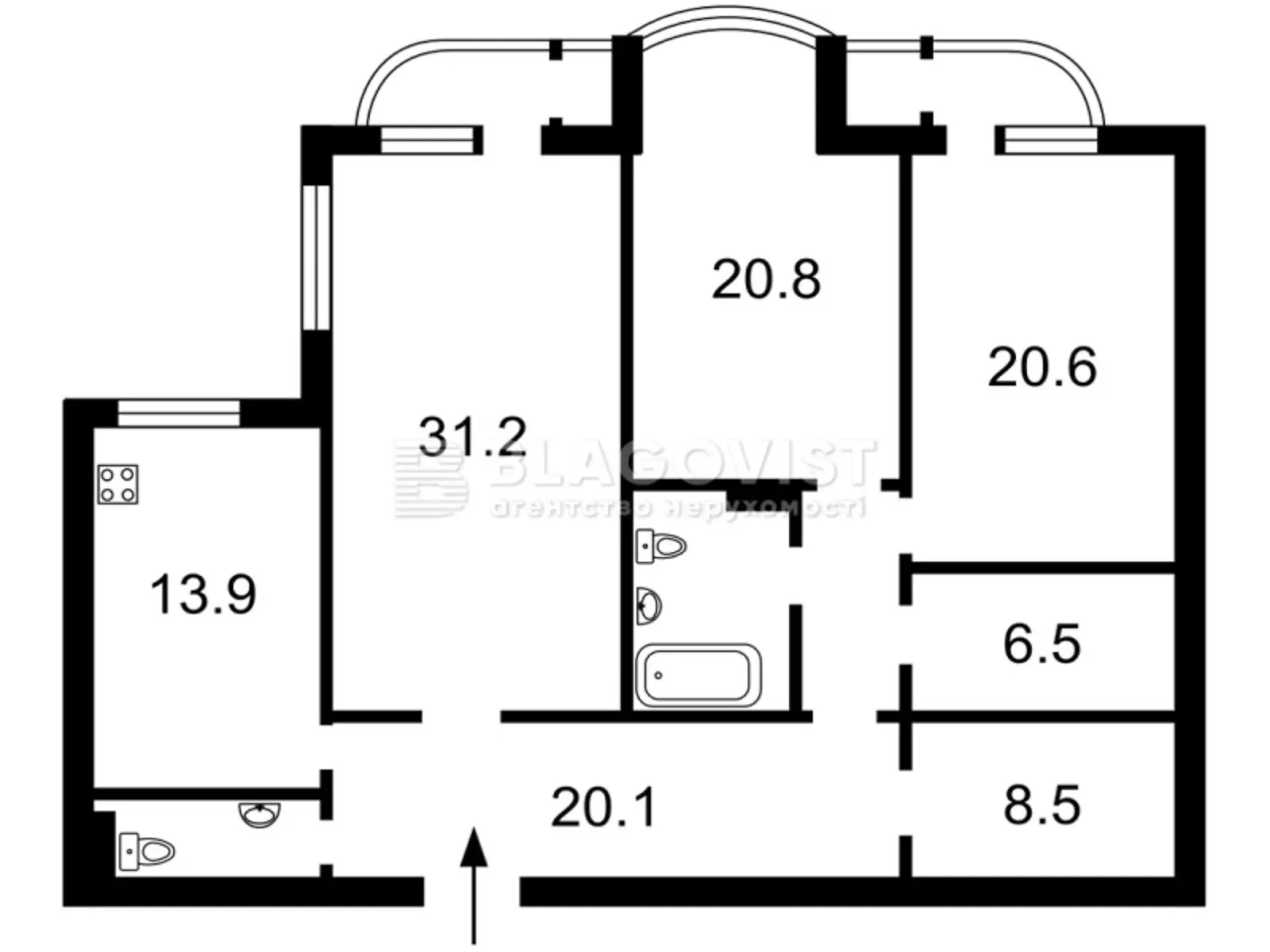 Продается 4-комнатная квартира 141.6 кв. м в Киеве, пер. Лабораторный, 6 - фото 1