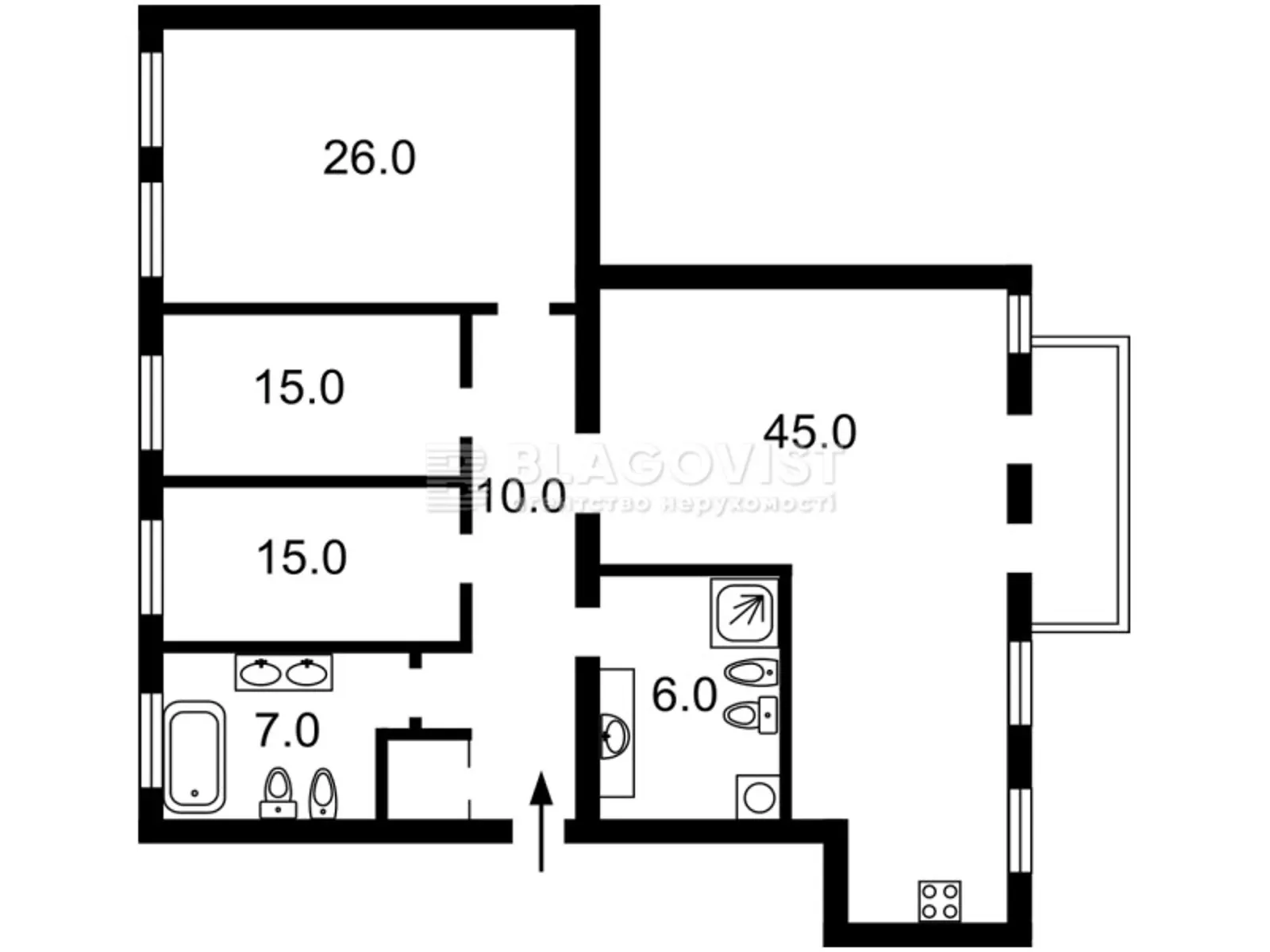 Продается 4-комнатная квартира 128.5 кв. м в Киеве, ул. Верхний Вал, 62