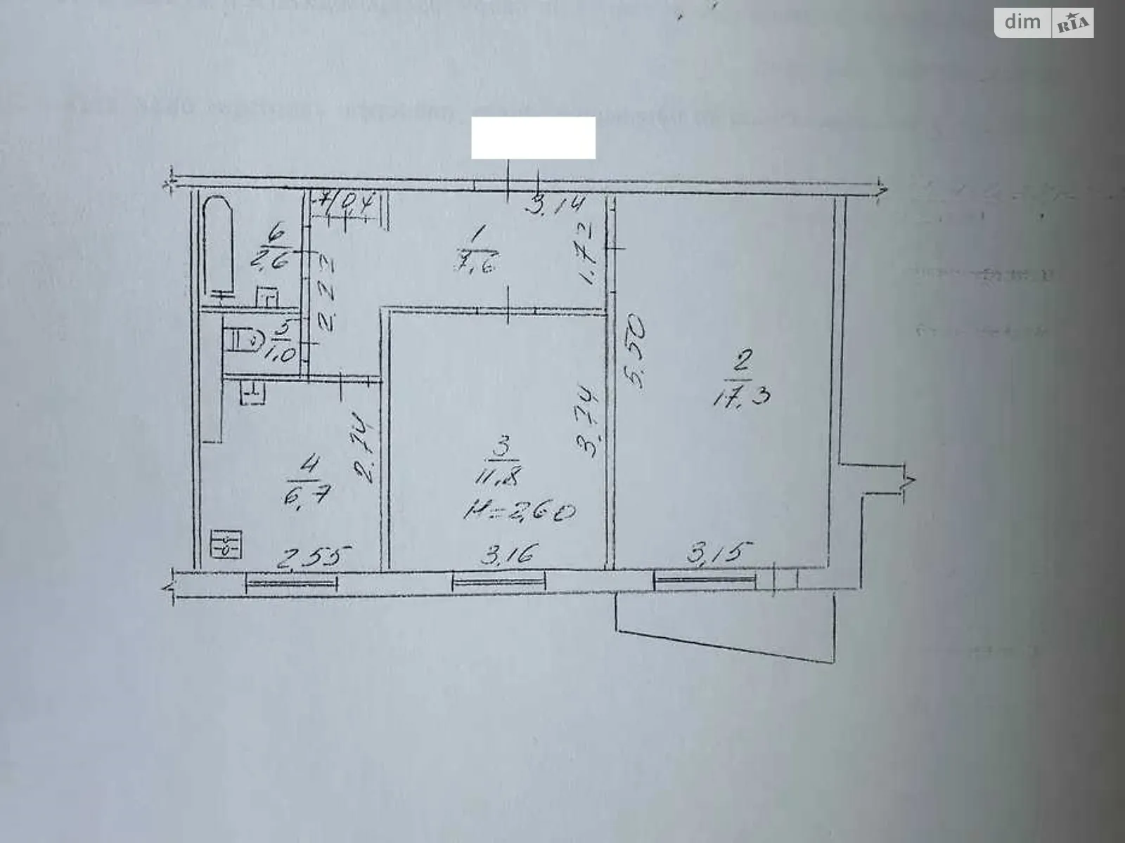 Продается 2-комнатная квартира 49 кв. м в Полтаве, цена: 43000 $