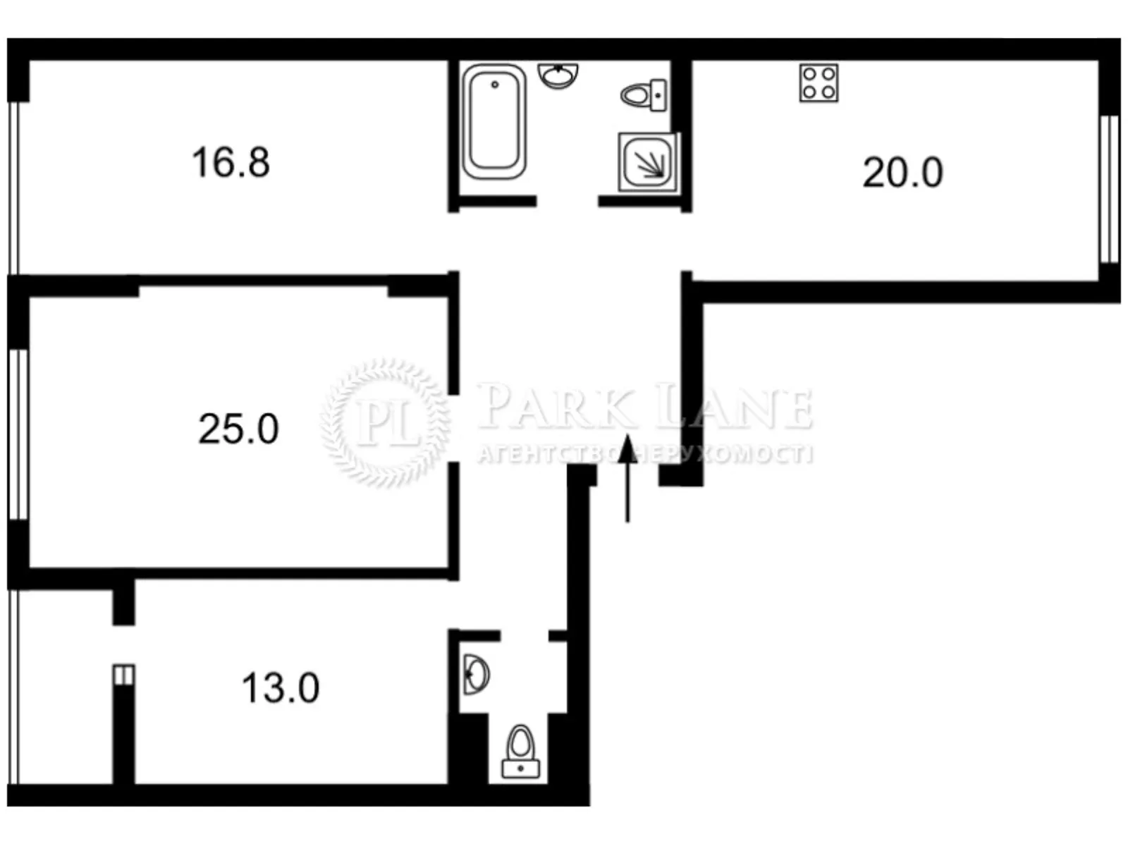 Продається 3-кімнатна квартира 91 кв. м у Києві, бул. Вацлава Гавела, 6/7