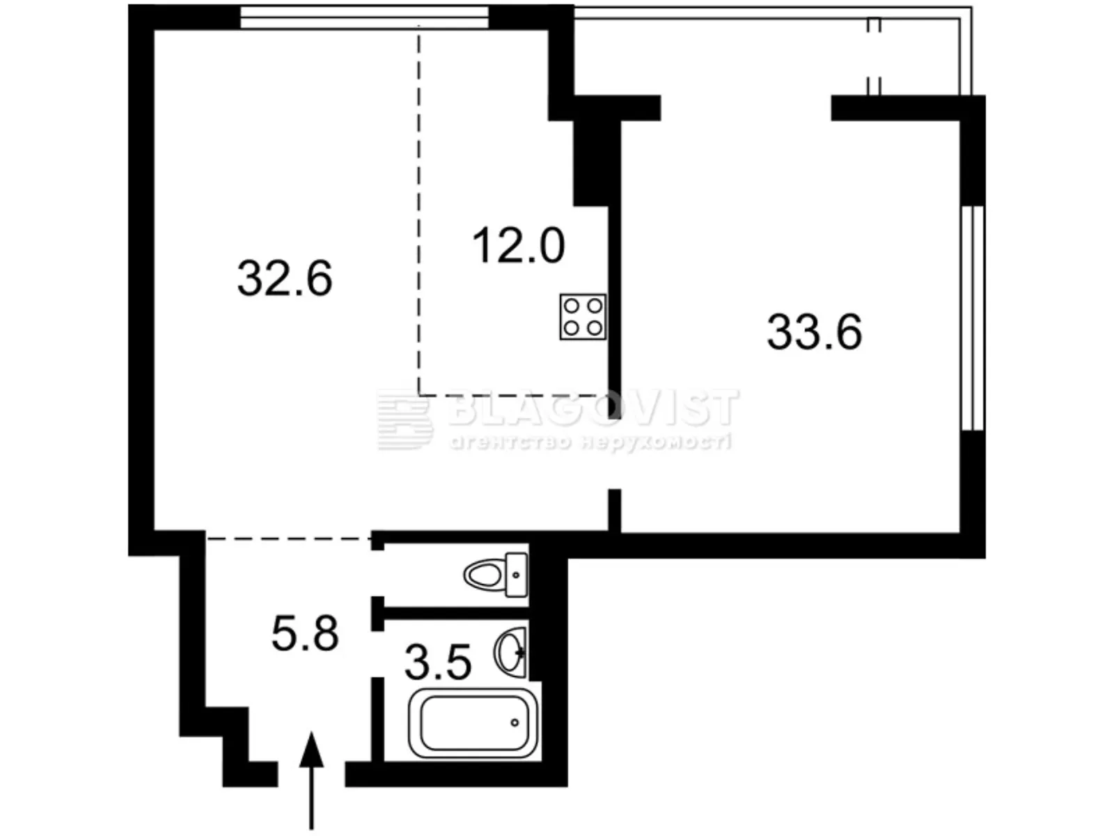 Продается 2-комнатная квартира 89.4 кв. м в Киеве, ул. Паньковская, 20/82