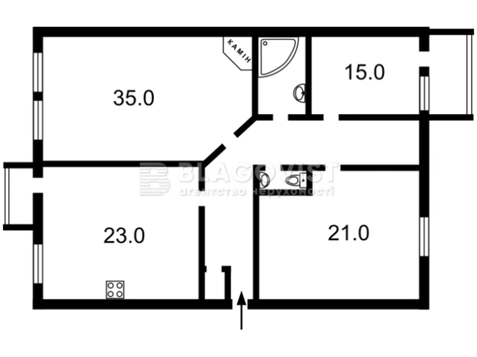 Сдается в аренду 3-комнатная квартира 112 кв. м в Киеве - фото 3