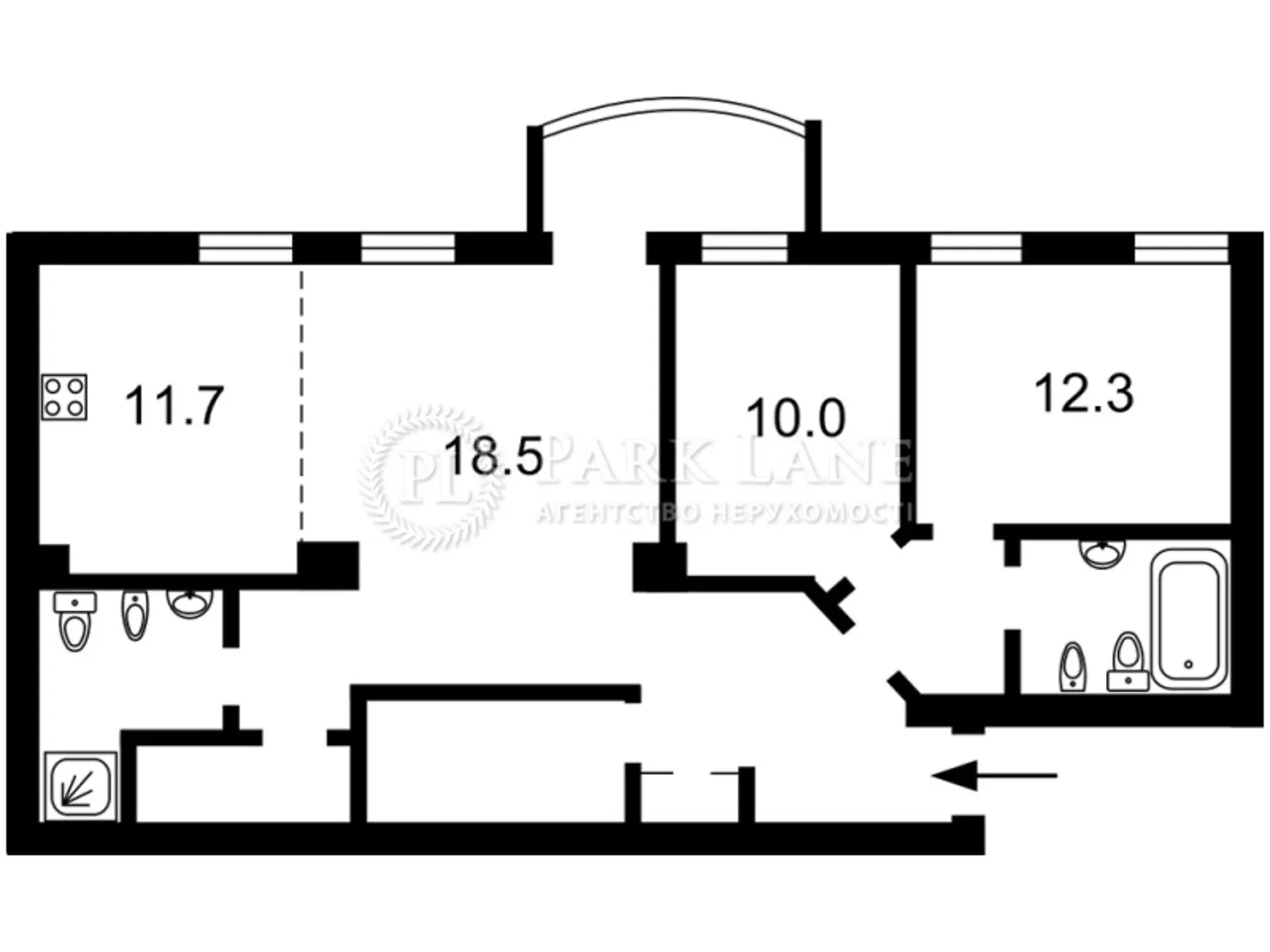 Сдается в аренду 3-комнатная квартира 120 кв. м в Киеве, пл. Бессарабская - фото 1