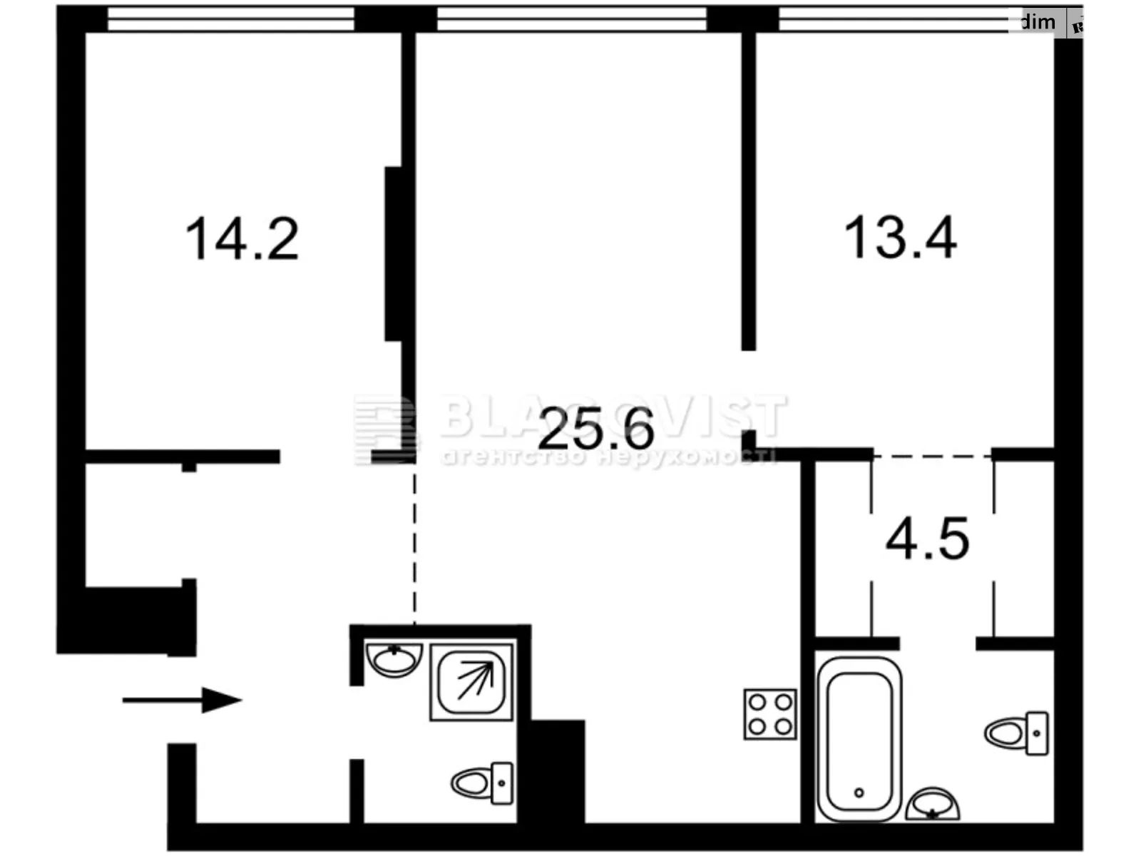 Продается 3-комнатная квартира 74.4 кв. м в Киеве, пер. Ужгородский, буд.№1/1 - фото 1