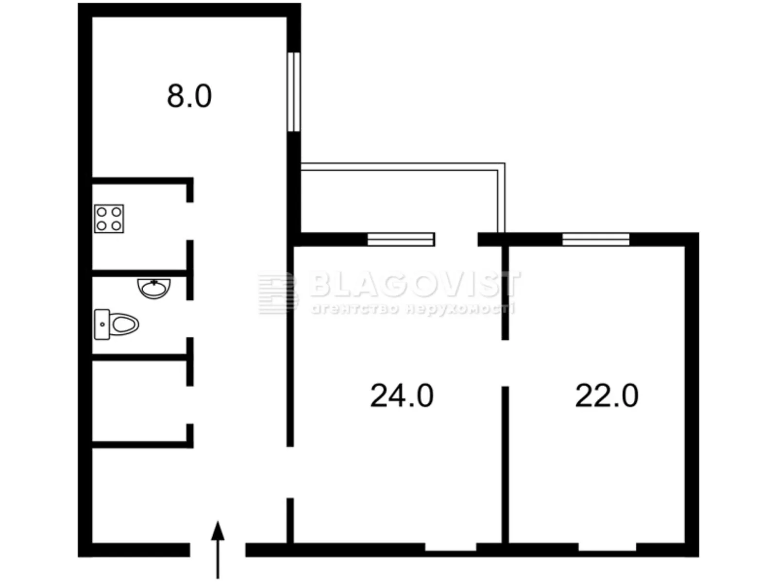 Продается 2-комнатная квартира 65.5 кв. м в Киеве, ул. Заплавная(Красноармейская (Бортничи)), 26