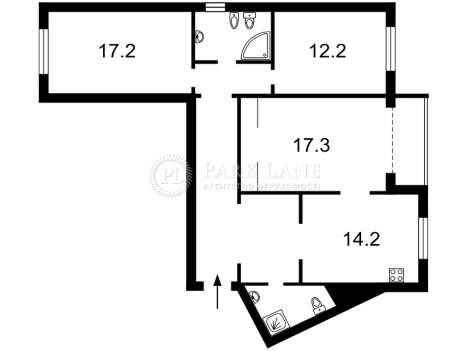 Продается 3-комнатная квартира 92.5 кв. м в Киеве, просп. Гонгадзе Георгия(Советской Украины) - фото 1