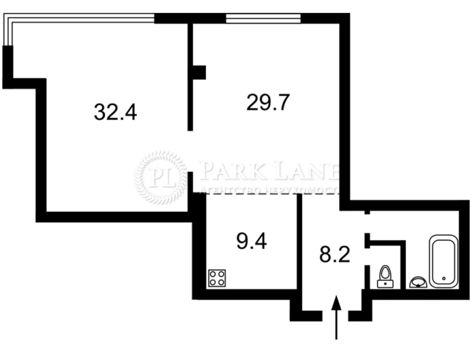 Продается 2-комнатная квартира 89.2 кв. м в Киеве, бул. Дарницкий