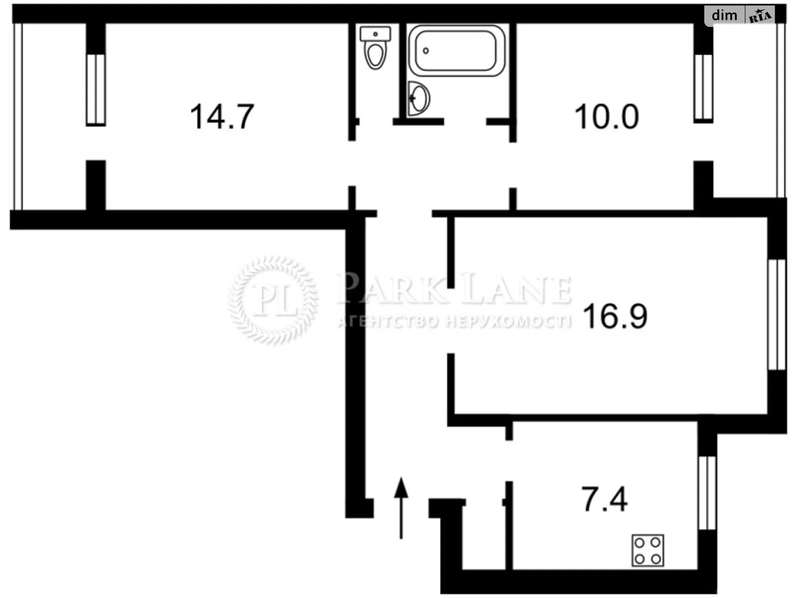 Продается 3-комнатная квартира 69 кв. м в Киеве, просп. Владимира Ивасюка, 48