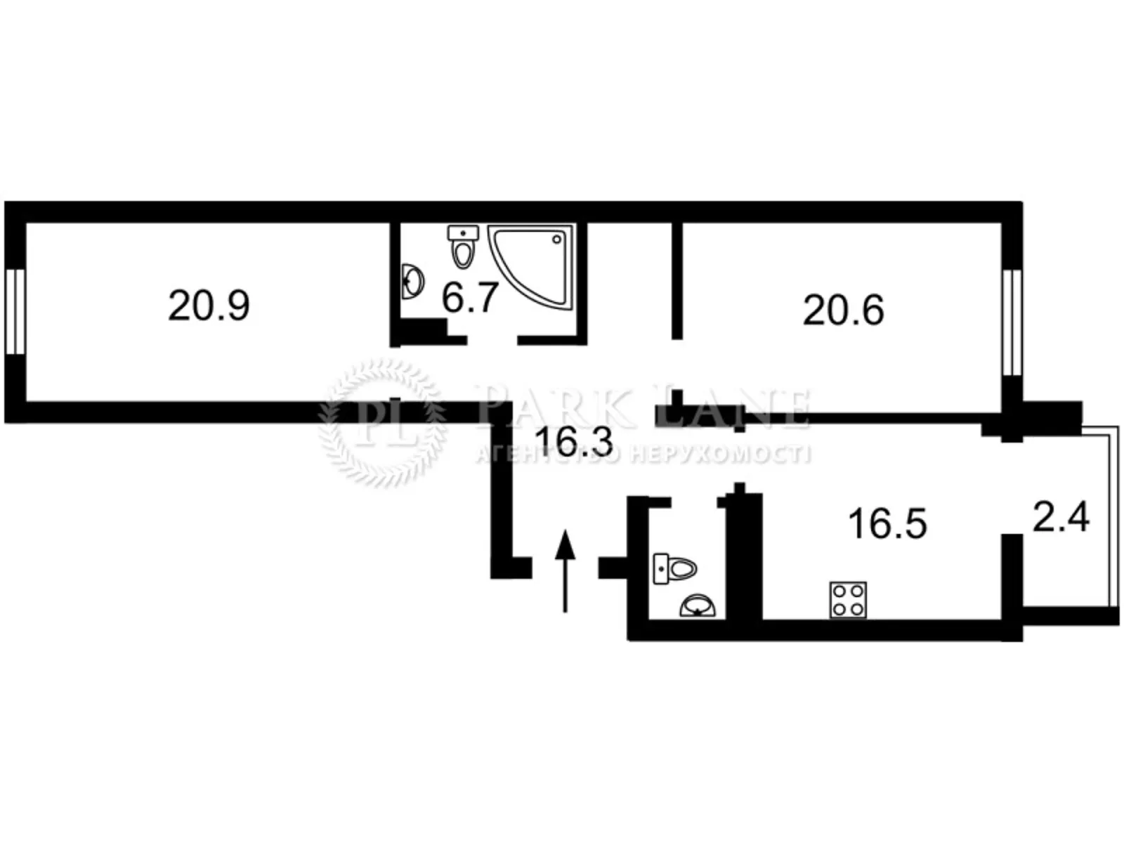 Продается 2-комнатная квартира 86.1 кв. м в Киеве, ул. Степана Сагайдака