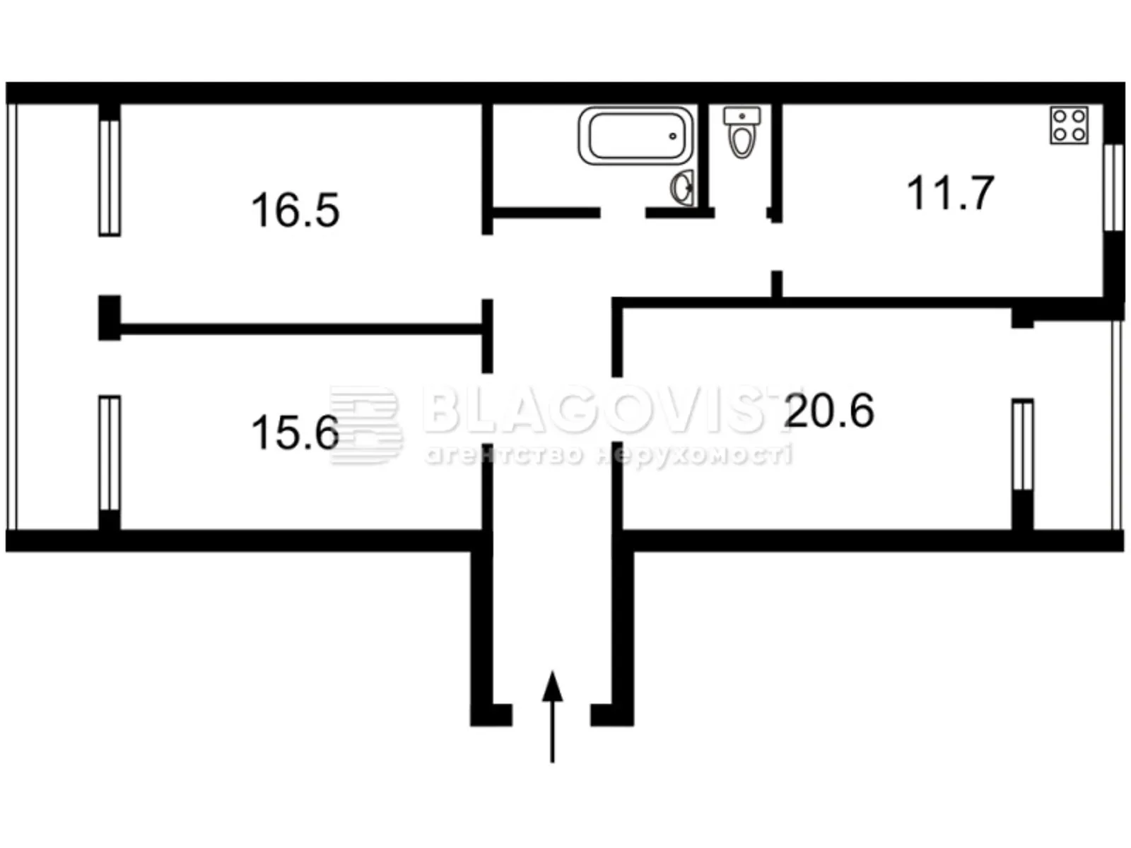 Продается 3-комнатная квартира 82 кв. м в Киеве, ул. Ереванская