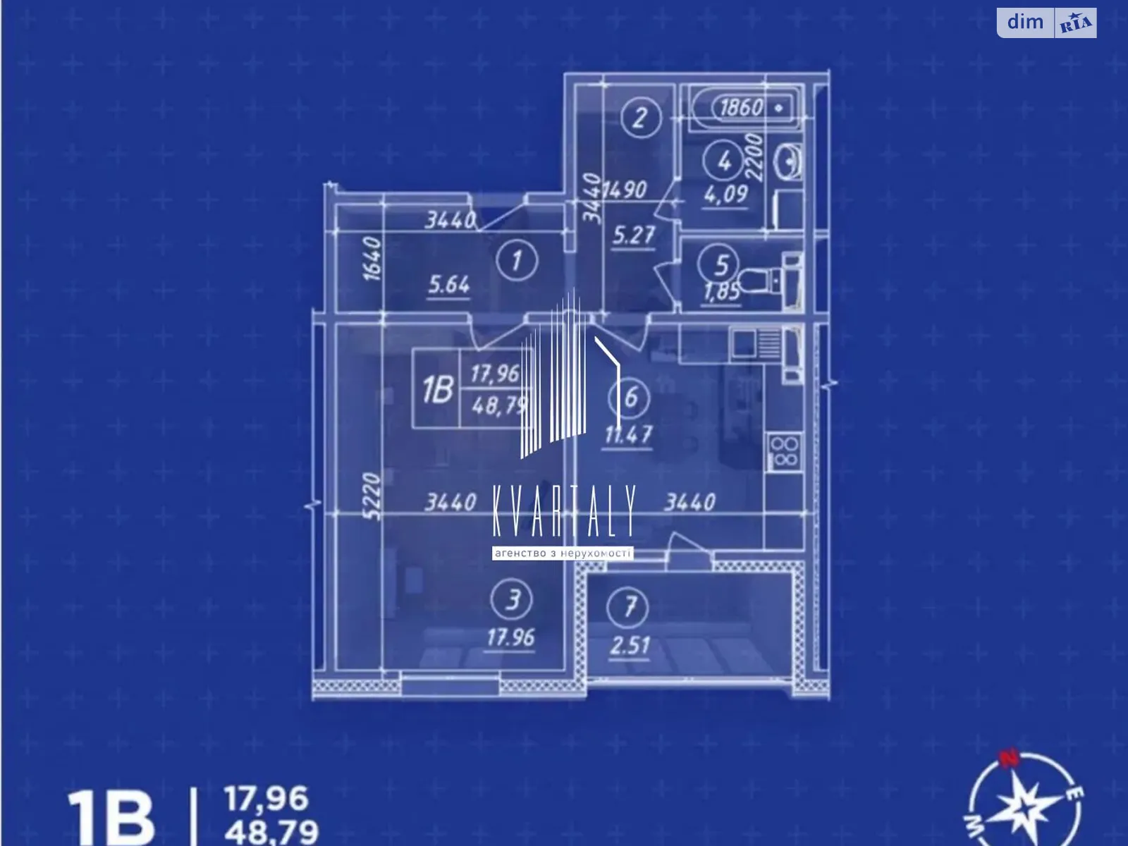 Продается 1-комнатная квартира 49 кв. м в Киеве, ул. Сергeя Данченко, 3