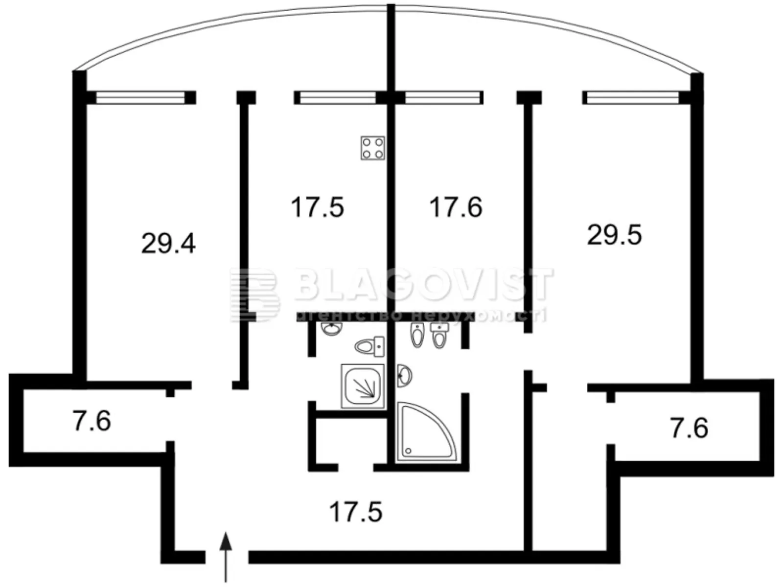 Продается 3-комнатная квартира 200 кв. м в Киеве, пер. Панаса Мирного - фото 1