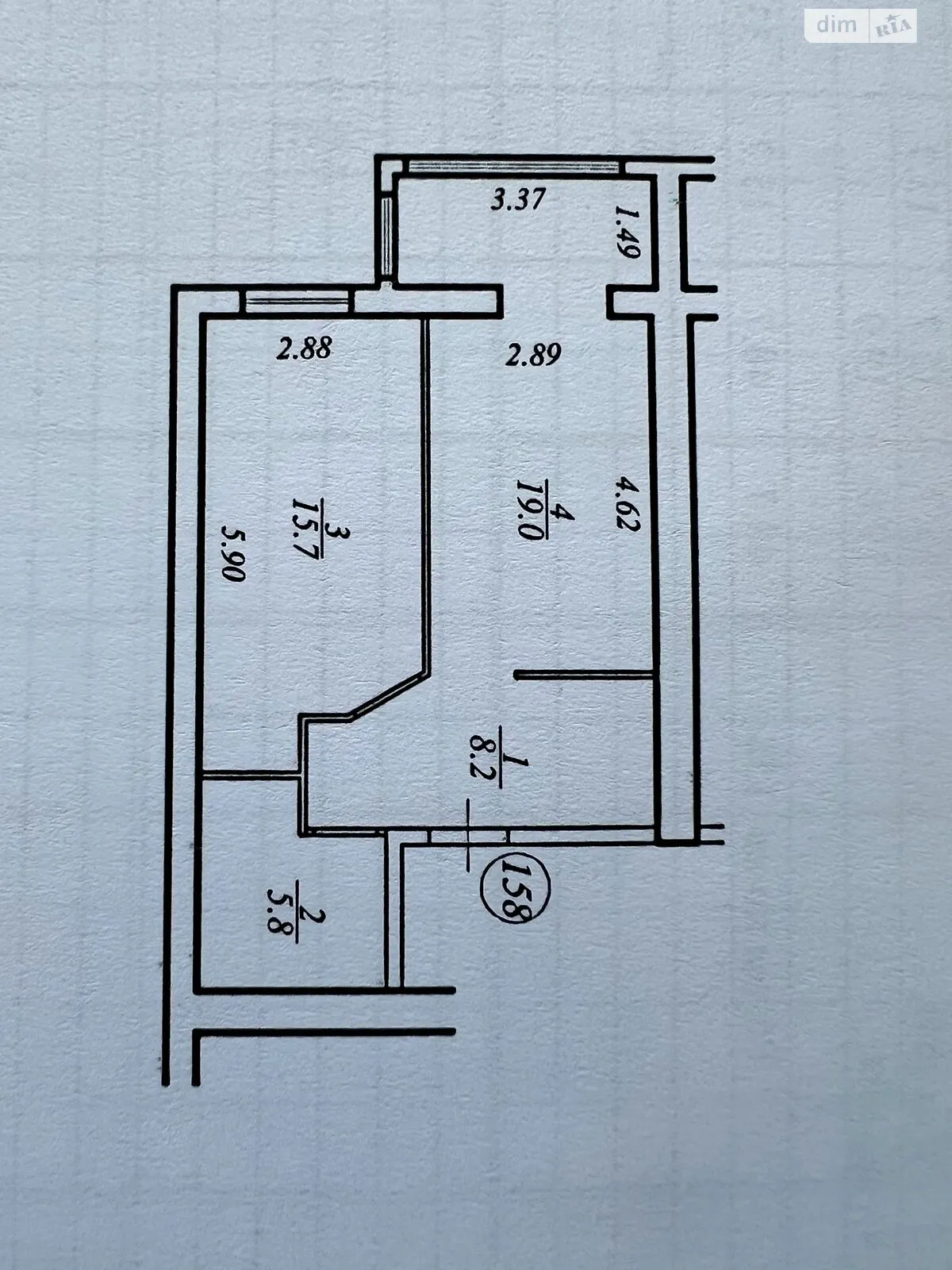 Продается 2-комнатная квартира 48.7 кв. м в Днепре, цена: 43800 $ - фото 1