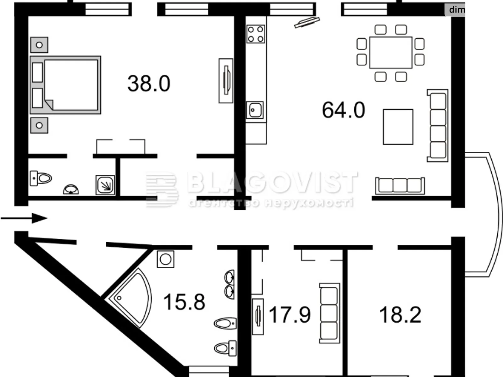 Продается 4-комнатная квартира 189 кв. м в Киеве, ул. Антоновича(Горького), 140