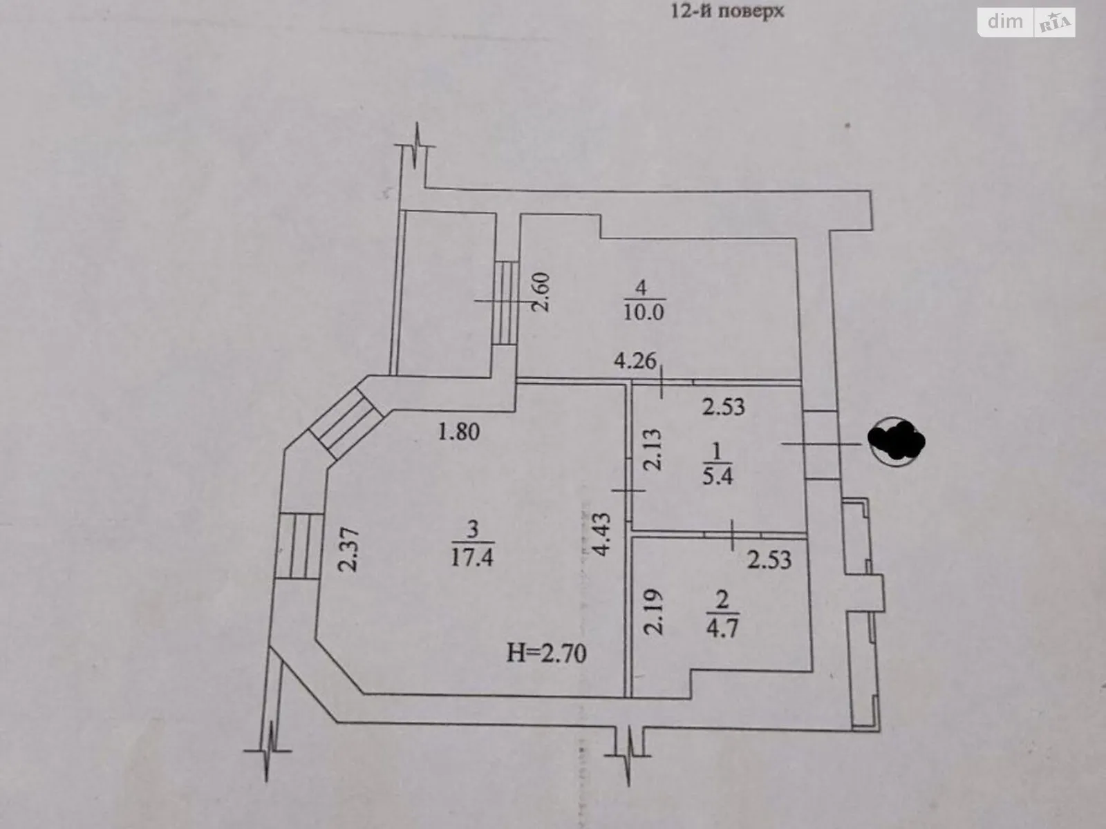 Продається 1-кімнатна квартира 41 кв. м у Харкові, вул. Професорська, 16