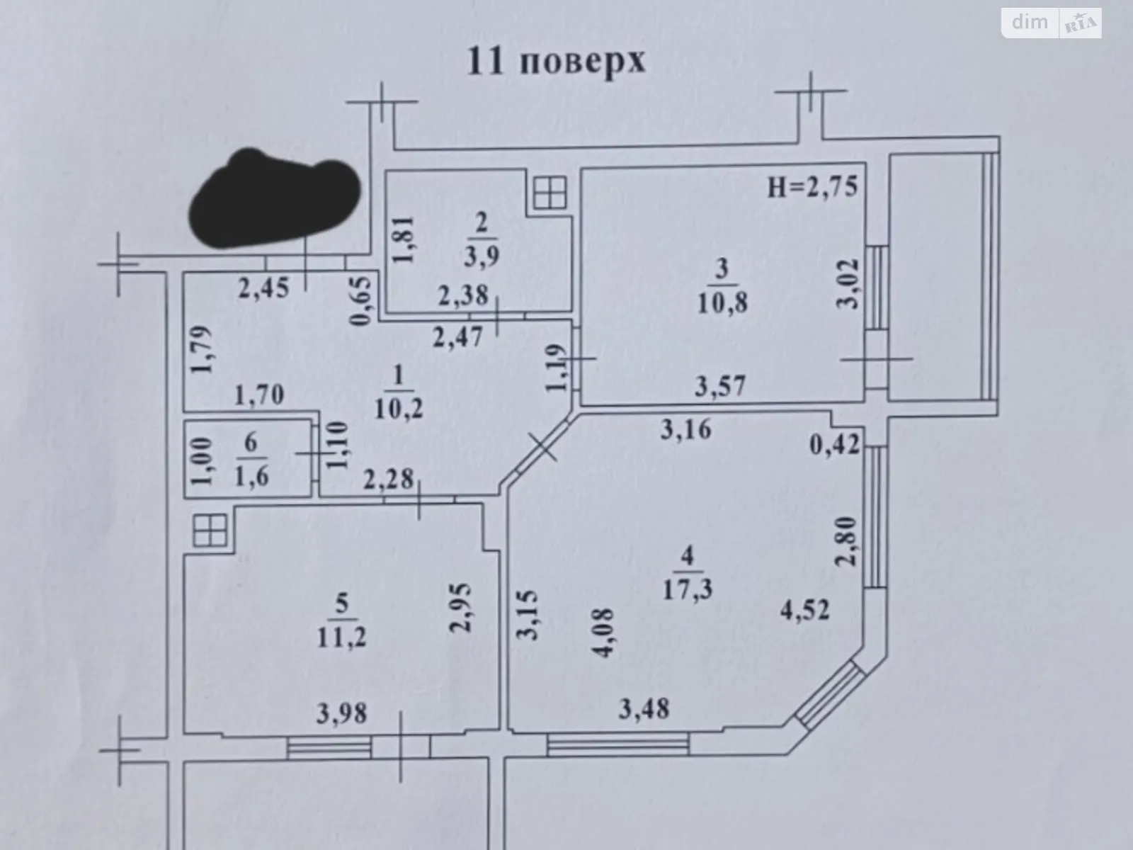 Продается 2-комнатная квартира 64 кв. м в Одессе, мас. Радужный, 20