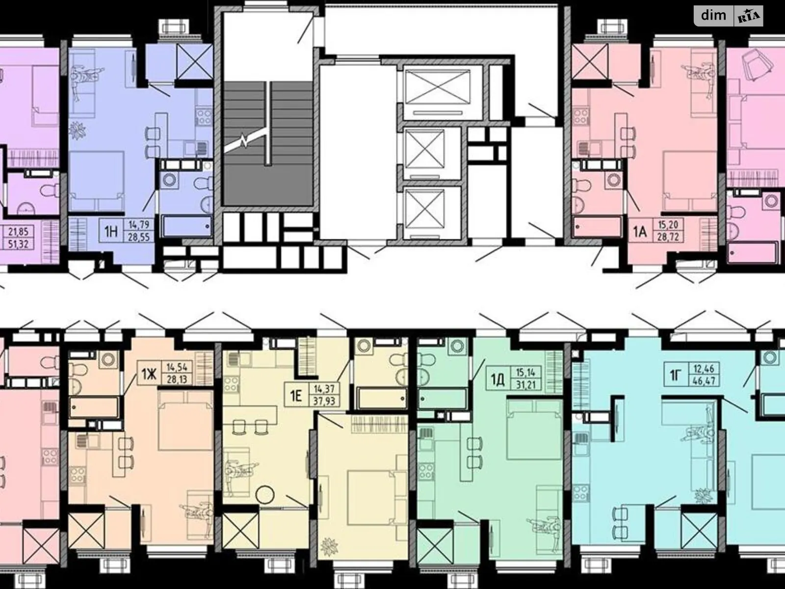 Продается 1-комнатная квартира 46 кв. м в Киеве, вул. Николая Кибальчича, 1