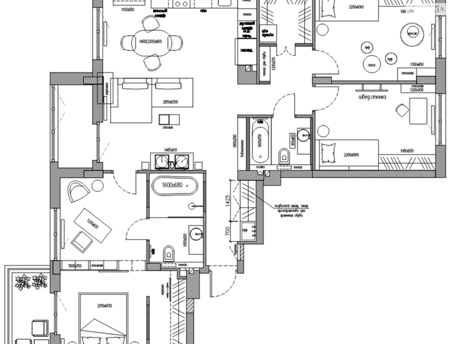 Продается 3-комнатная квартира 108 кв. м в Киеве, ул. Салютная, 2 - фото 1